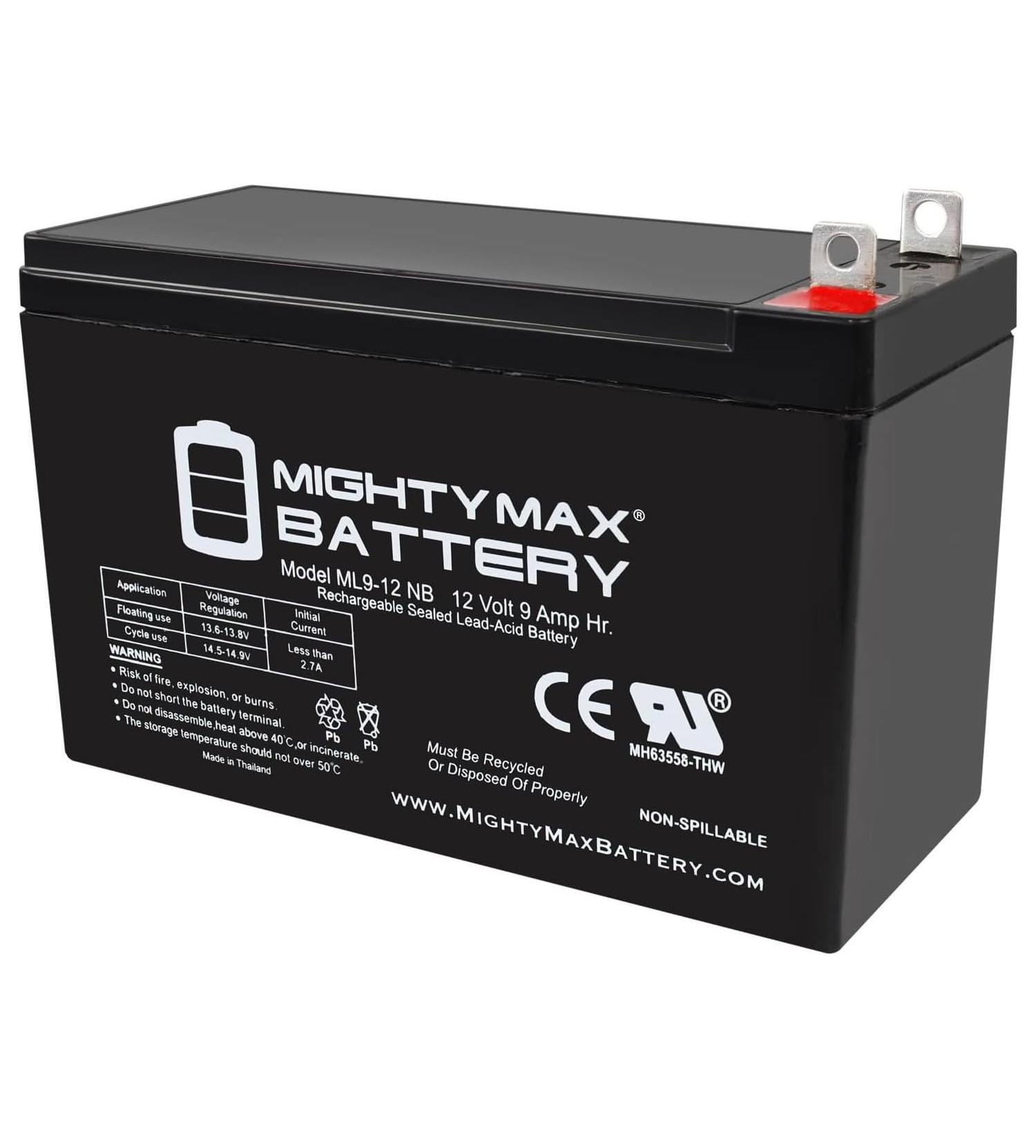 Mighty Max Battery 12V 9AH SLA Replacement - Compatible with Power Patrol SLA1069 | International Shipping Available - Buy Online on SooperMarket.com