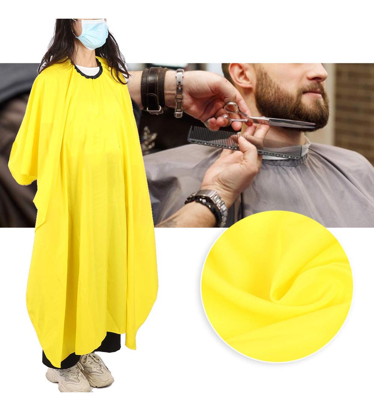 Hairdressing Cape Professional Hairdressing Apron Hair Cutting Dyeing Hairdresser Adjustable Dress Cape Hairdressing Apron Yellow for Barbers and Hairdressers 130 x 120cm - Buy Online on SooperMarket.com