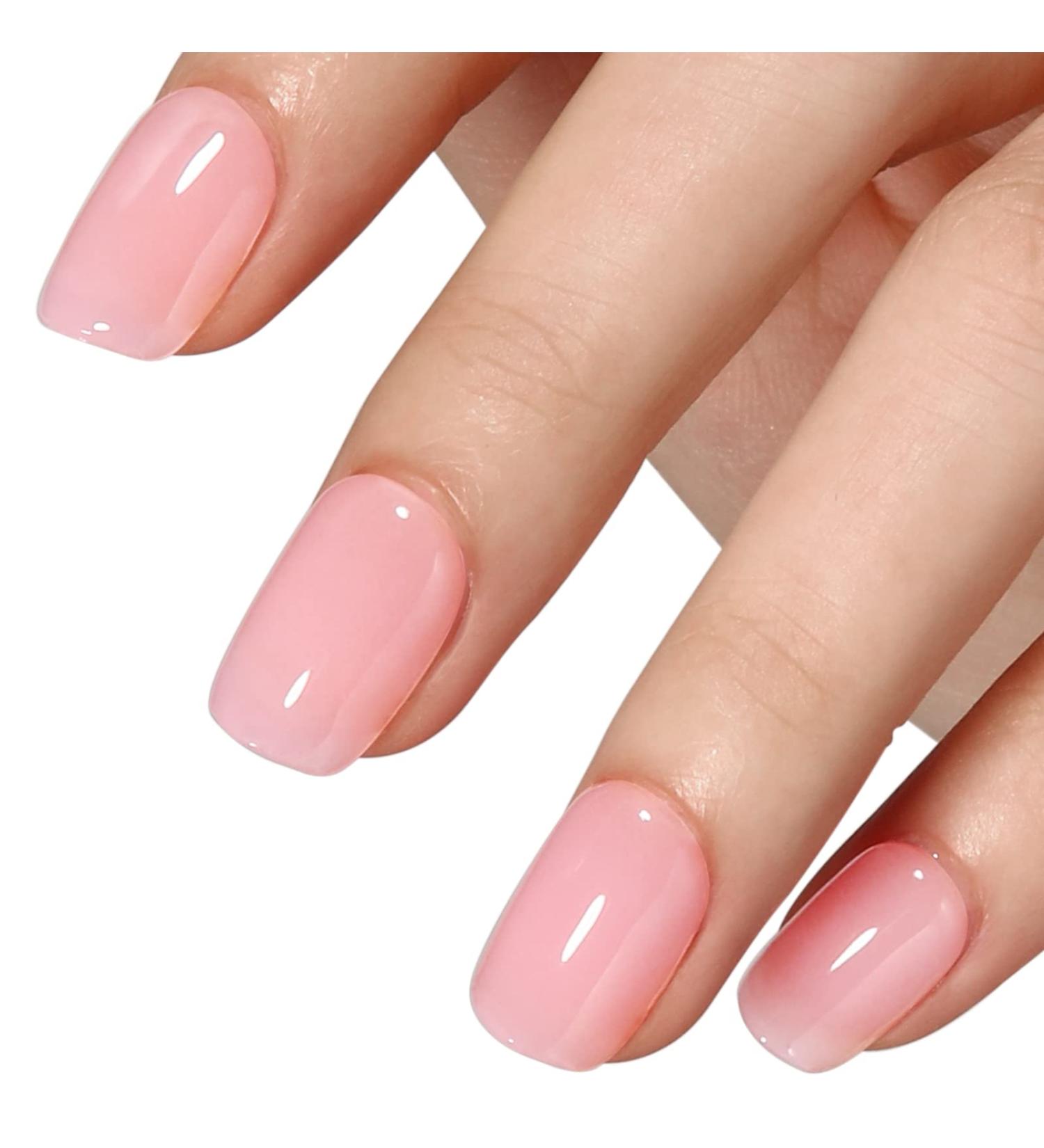 AILLSA Press on Nails Short - Soft Gel Square Fake Nails Kit | 15 Sizes, 30 Pcs, Lightweight & Comfortable | Reusable Glue On Nails | Mothers Day Gift - Cherry Pink - Buy Online on SooperMarket.com