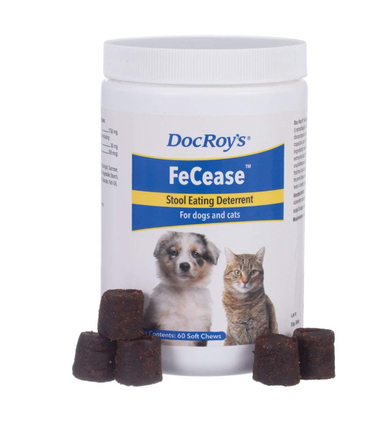 Revival Animal Health Doc Roy's FeCease - Stool Eating Deterrent 60ct for Dogs & Cats - Buy Online on SooperMarket.com