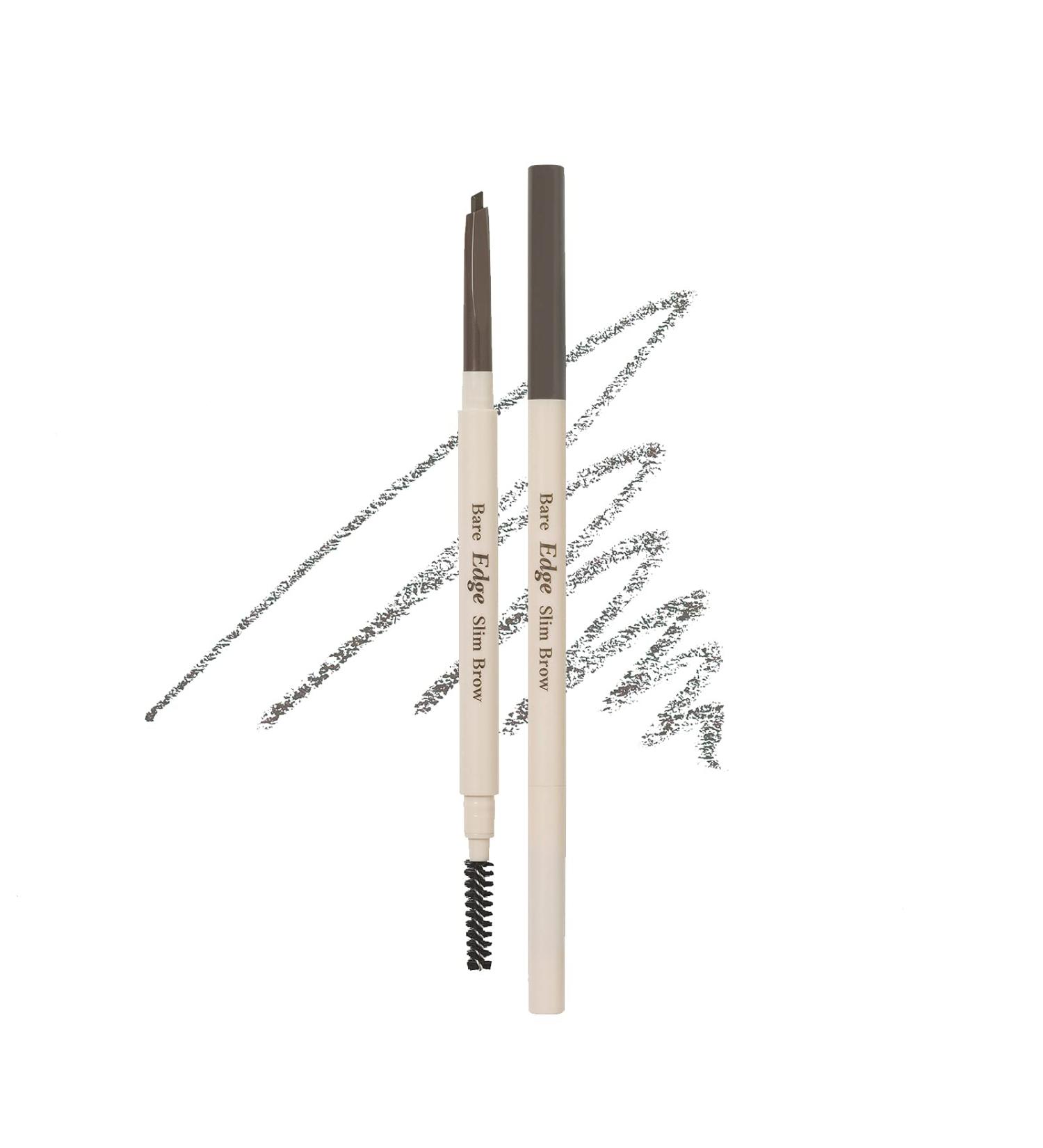 ETUDE Bare Edge Brow Pencil 03 Grey Brown - Hexagon Brush Brow Mascara for Zero Clump & Defined Brows - Buy Online on SooperMarket.com