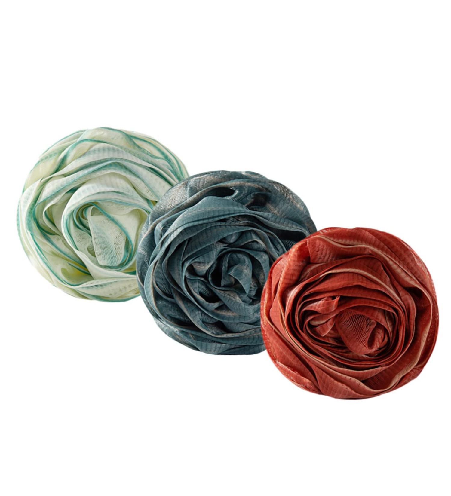 Beavorty Rose Body Scrub Set for Women - 3pcs Flower Bath Scrubs, Loofah Sponge, Exfoliating Balls - Buy Online on SooperMarket.com