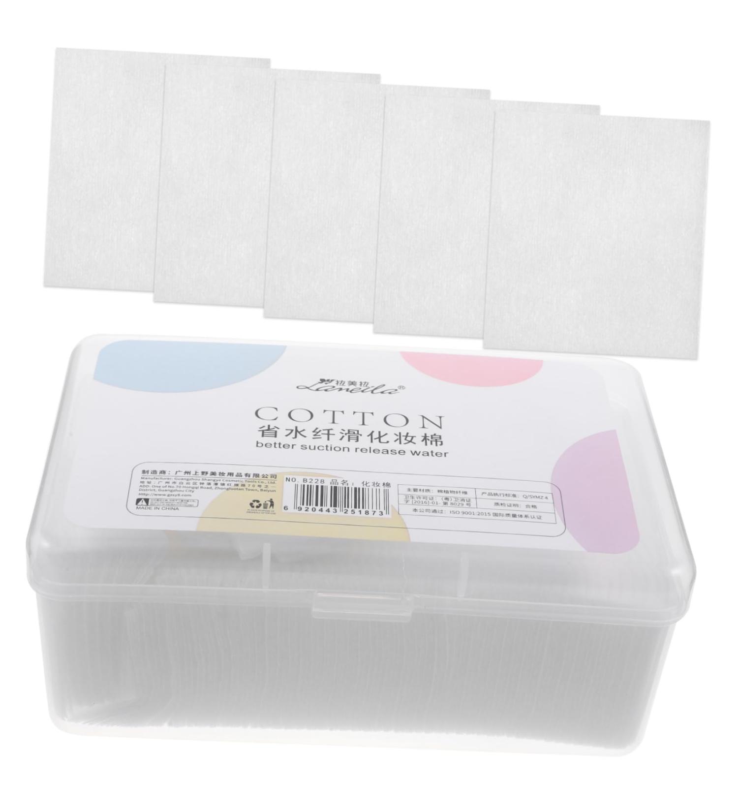 Housoutil 1000pcs Disposable Face Pads - Non Woven Makeup Gauze & Cleaning Cloth | Thicken Cotton Pads for Skincare & Makeup Accessories - Buy Online on SooperMarket.com