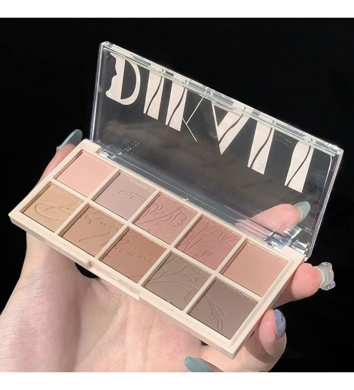 Go Ho 10 Color Matte Eyeshadow Palette - Highly Pigmented Waterproof Shadows in Light Pink & Brown - Spring Warm Collection - Buy Online on SooperMarket.com