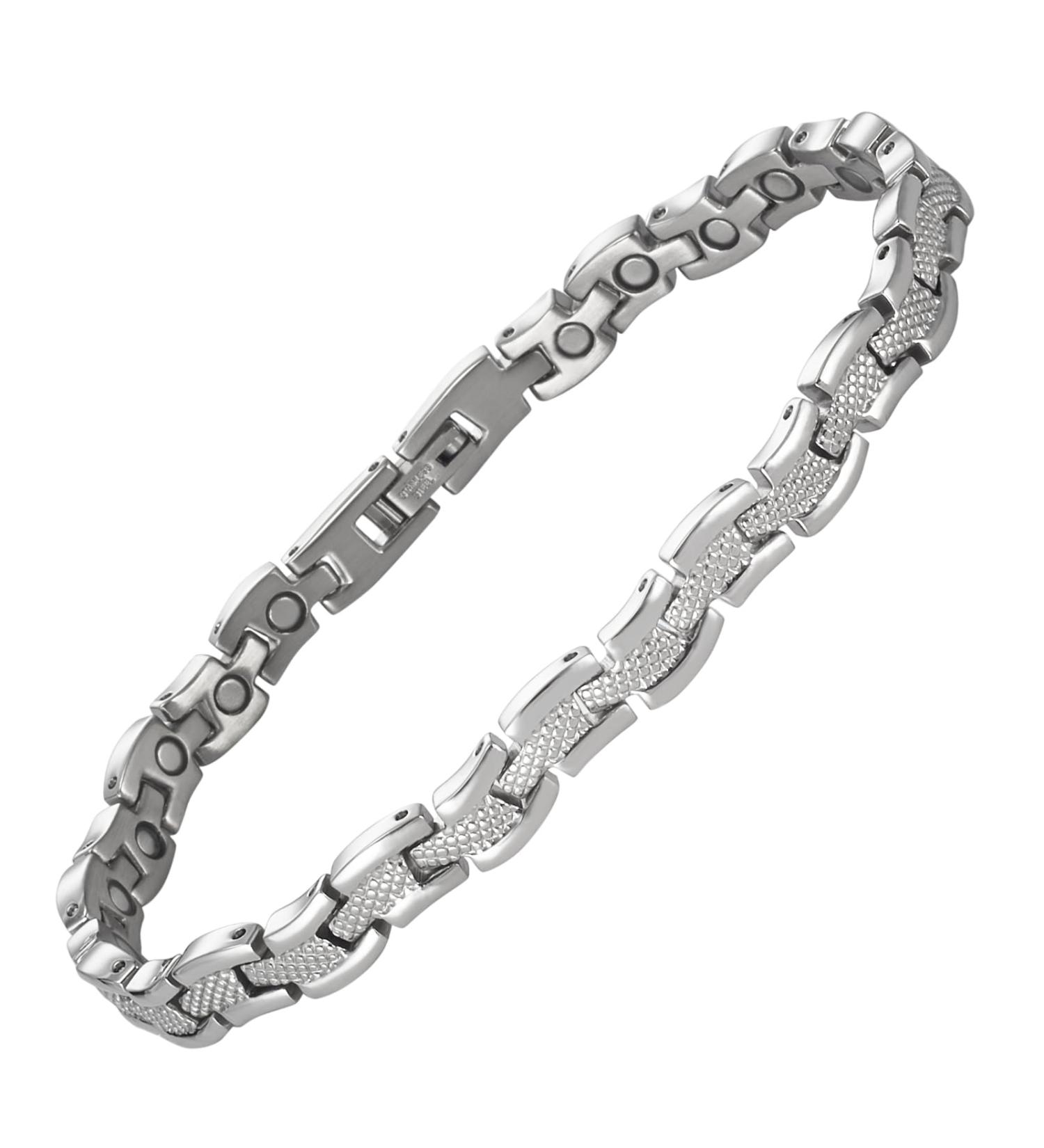 EnerCoppeX Magnetic Ankle Bracelet for Women Stainless Steel Lymph Detox Anklet 3500 Gauss Effective Magnet (SAC-0189S) - Buy Online on SooperMarket.com