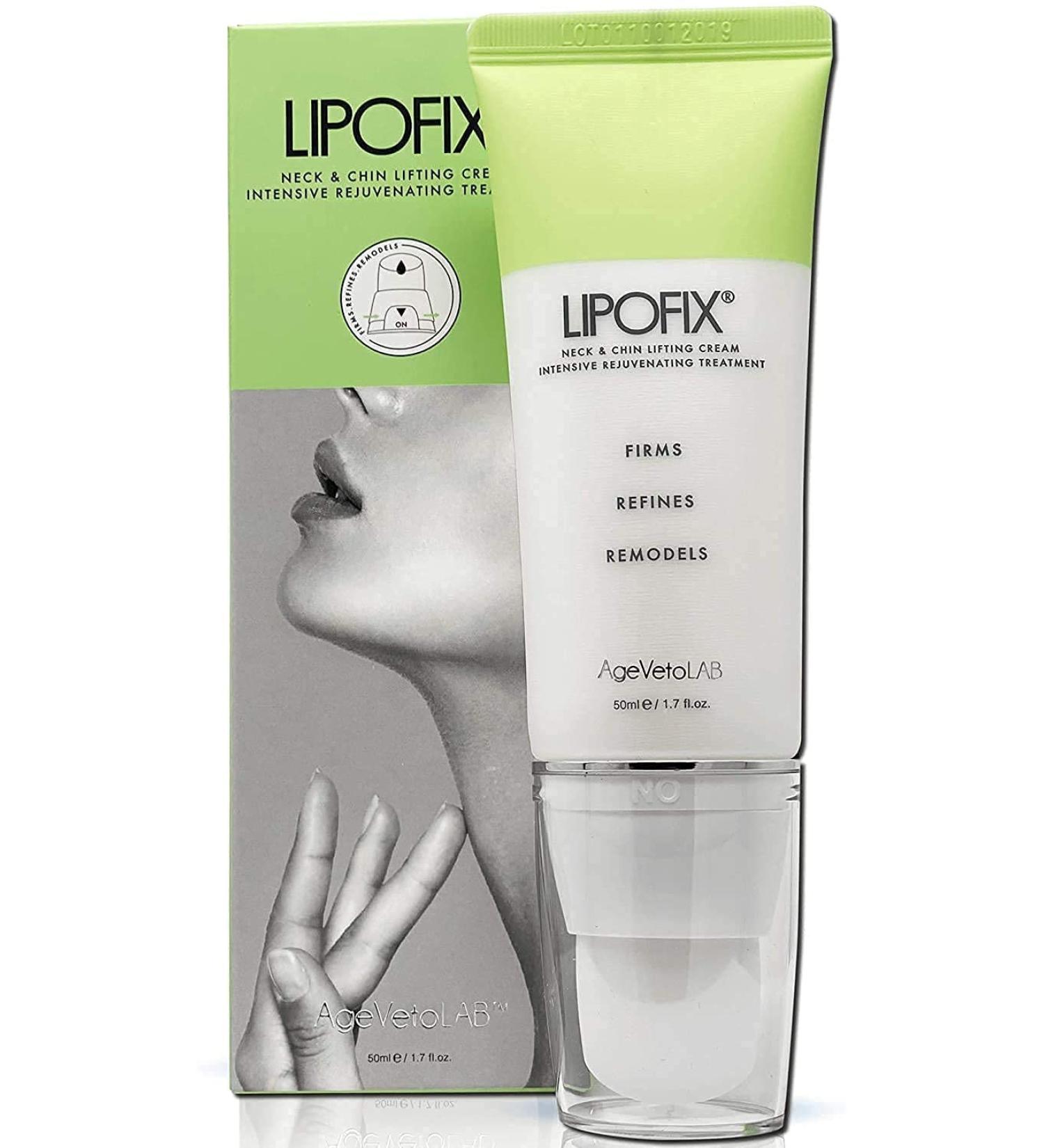 Lipofix Neck Firming Cream - 1.7 oz - Anti-Aging, Tightens Double Chin, Firms Sagging Skin - Buy Online on SooperMarket.com