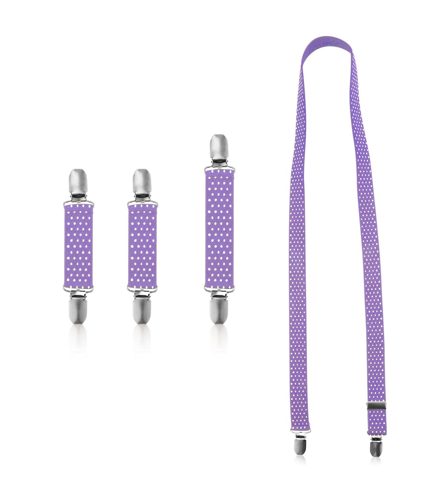PEUTIER 4pcs Mitten Clips and Hat Clip Elastic Stainless Steel Winter Glove Clips Glove Attachment Clips Mitten Holder String Attachment Straps for Toddlers Kids Adults Purple - Buy Online on SooperMarket.com