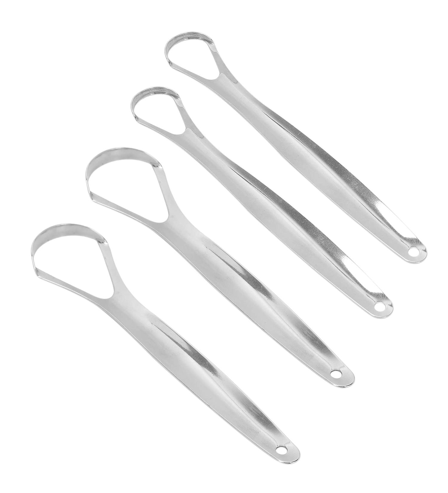 Buy Adult Tongue Scraper 2 Pack - Portable Reusable Stainless Steel Breath Freshener | International Shipping Available - Buy Online on SooperMarket.com