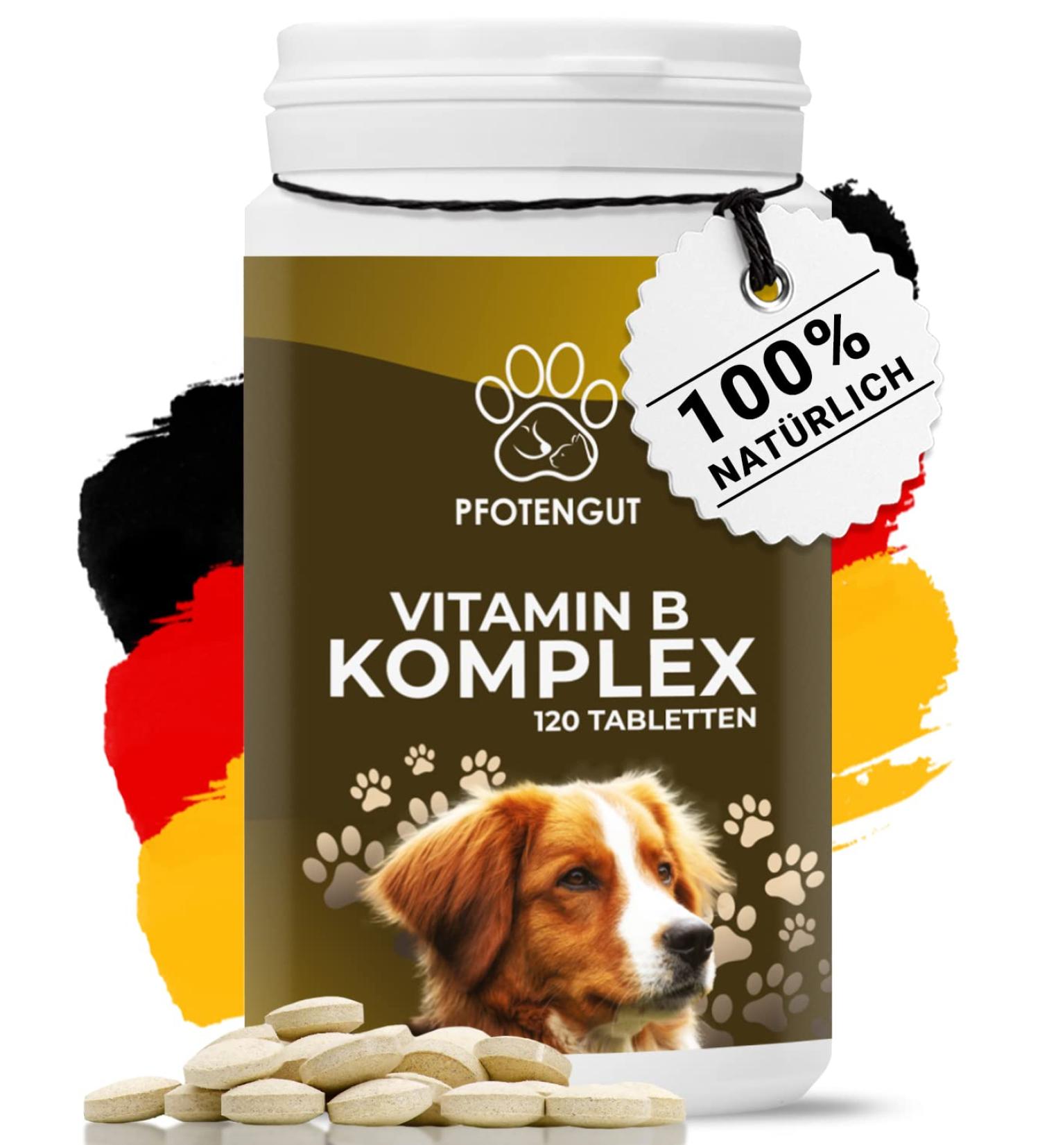 Pfotengut Vitamin B Complex for Dogs & Cats - 120 Tablets Made in Germany High-Dose B Vitamins for Optimal Health - Supports Energy & Vitality - Buy Online on SooperMarket.com