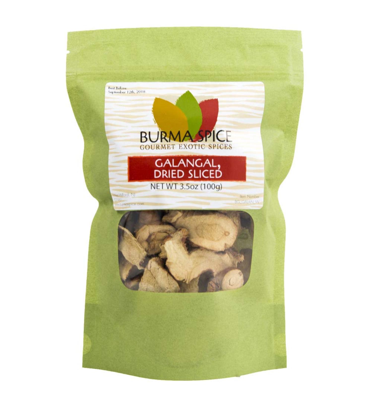 Dried Galangal Slices | Alpinia Galanga for Tom Yum & Tom Kha Soups - 3.5 oz - Buy Online on SooperMarket.com