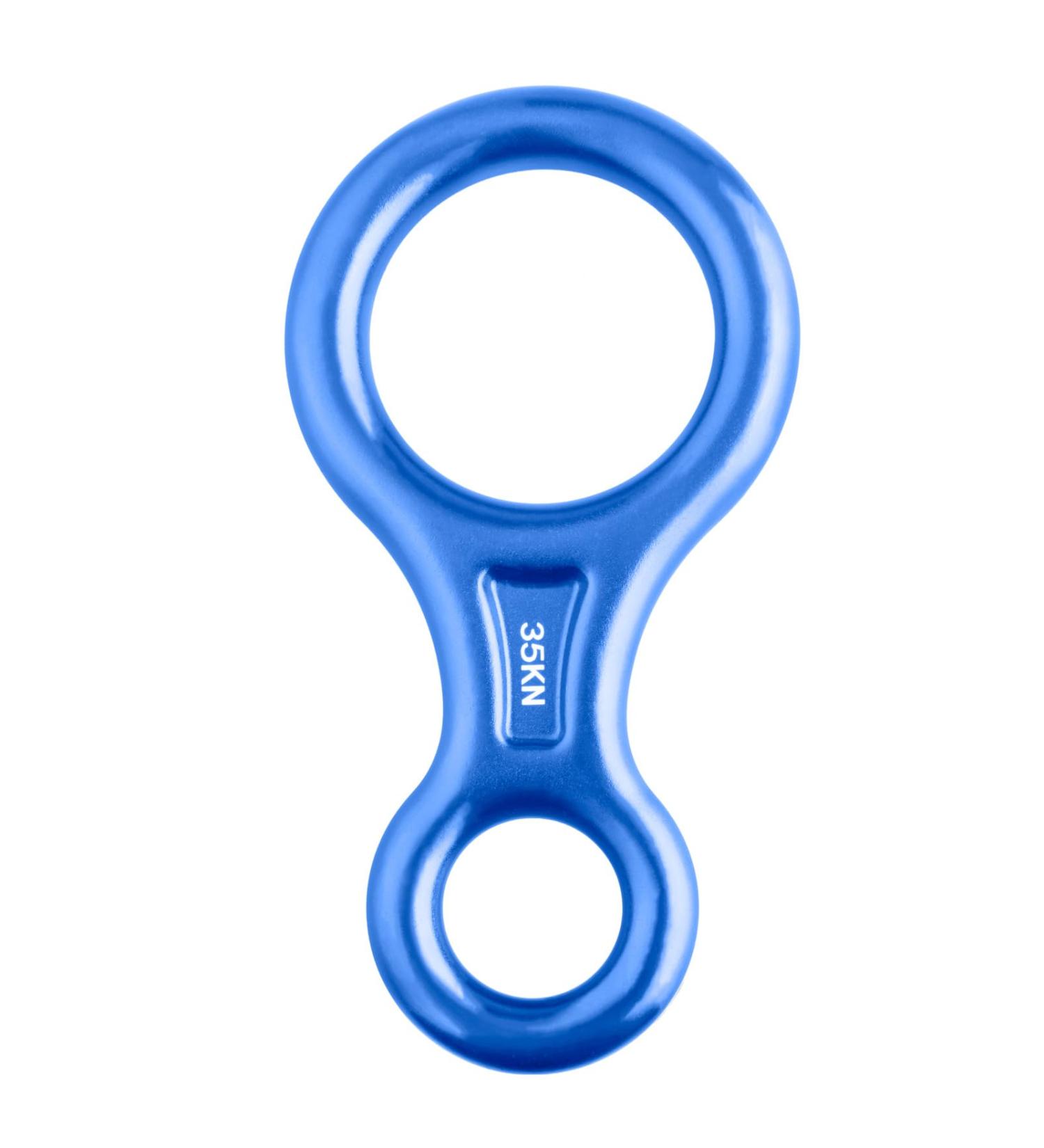Azarxis 35kN Figure of Eight Descender - Blue Climbing Gear for Outdoor Recreation | International Shipping - Buy Online on SooperMarket.com