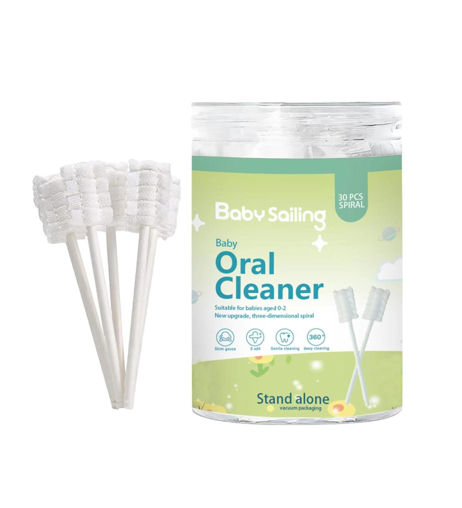 Fivetoo Mouth Cleaner for Newborns - Tongue Cleaner Toothbrush with Paper Handle 30-Piece Travel Set for Home & Outdoors - Buy Online on SooperMarket.com
