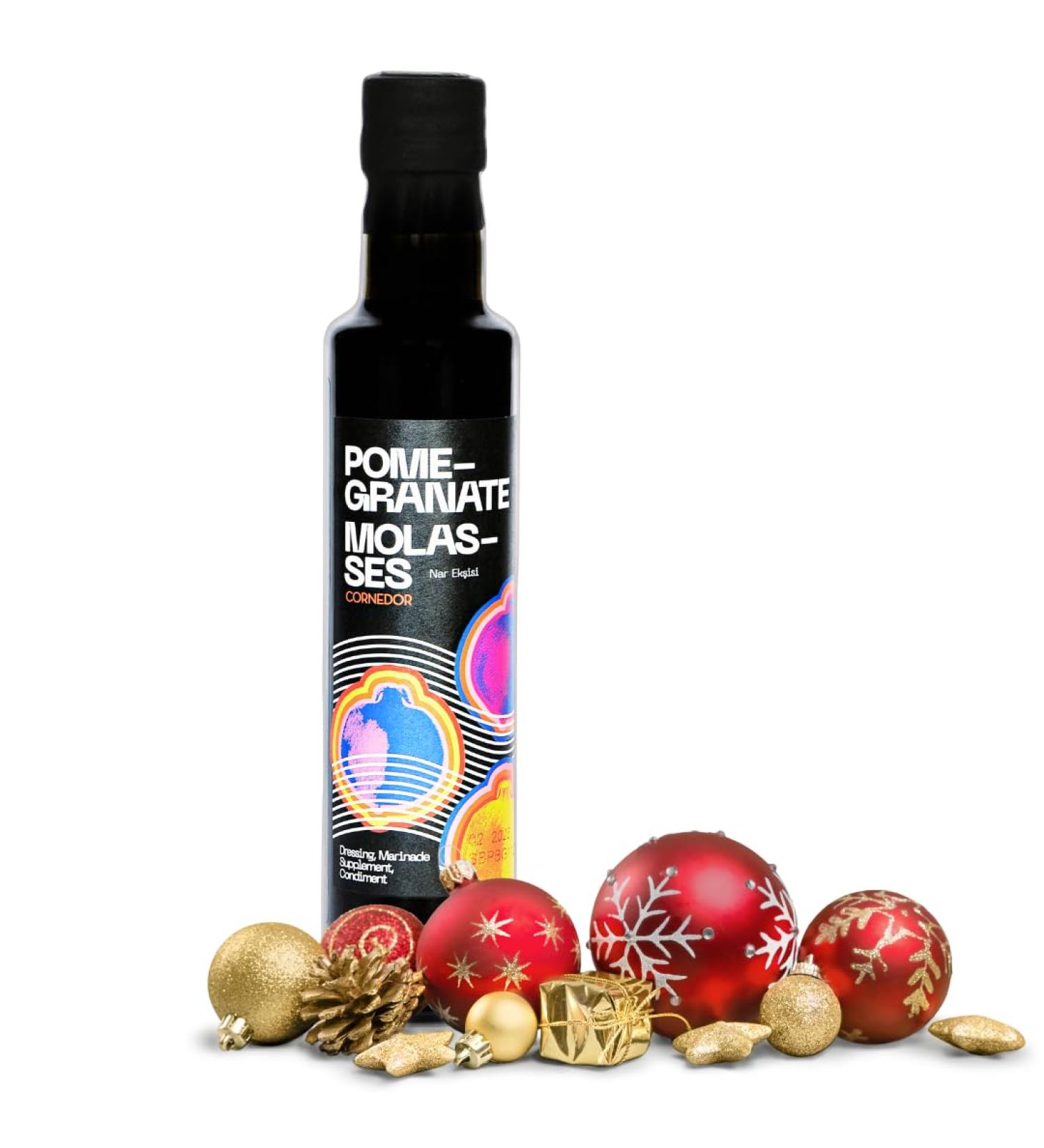 Pomegranate Molasses 250ml - Sweet-Sour Syrup Dressing Marinade Seasoning - 100% Fruit, No Added Sugar or Additives - Buy Online on SooperMarket.com