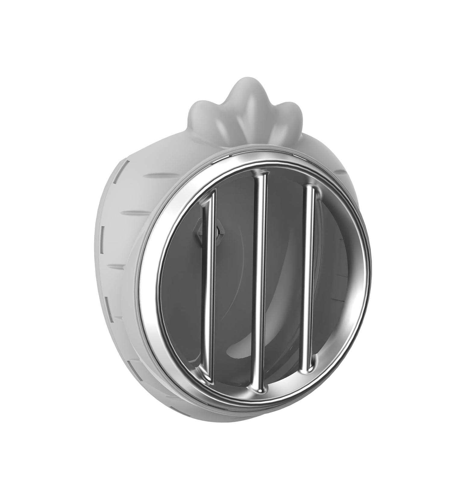 Small Animal Hay Feeder - Chew-Proof ABS Body with Stainless Steel Grid - Ideal for Rabbits, Guinea Pigs, Chinchillas - 20x16x10cm Gray - Buy Online on SooperMarket.com