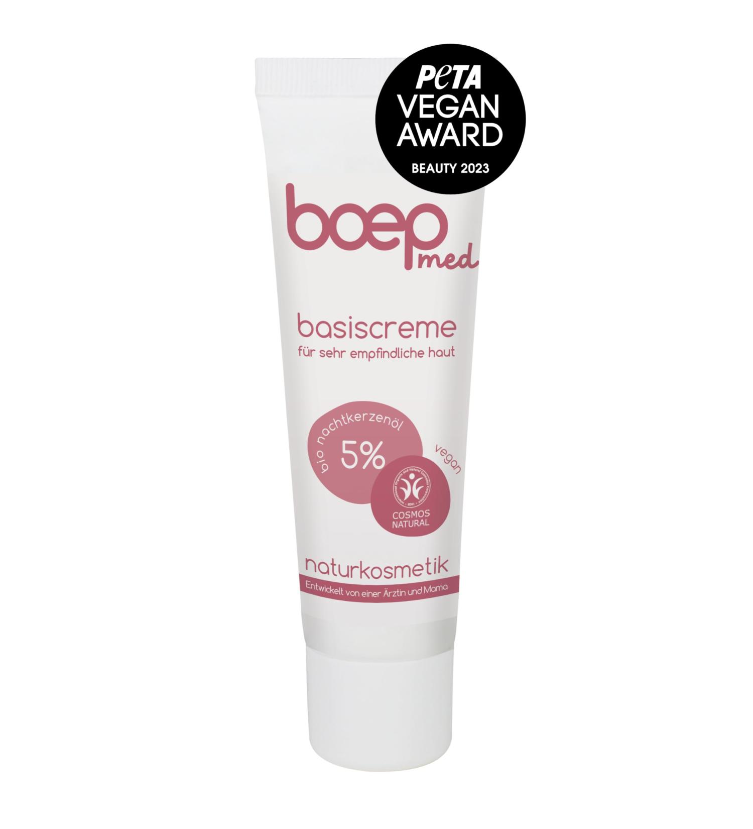 Boep Med Base Cream - Award-Winning Vegan Face Cream for Neurodermatitis & Rosacea | Certified Natural Cosmetics (50 ml) | Soothes Very Dry & Itchy Skin - Buy Online on SooperMarket.com