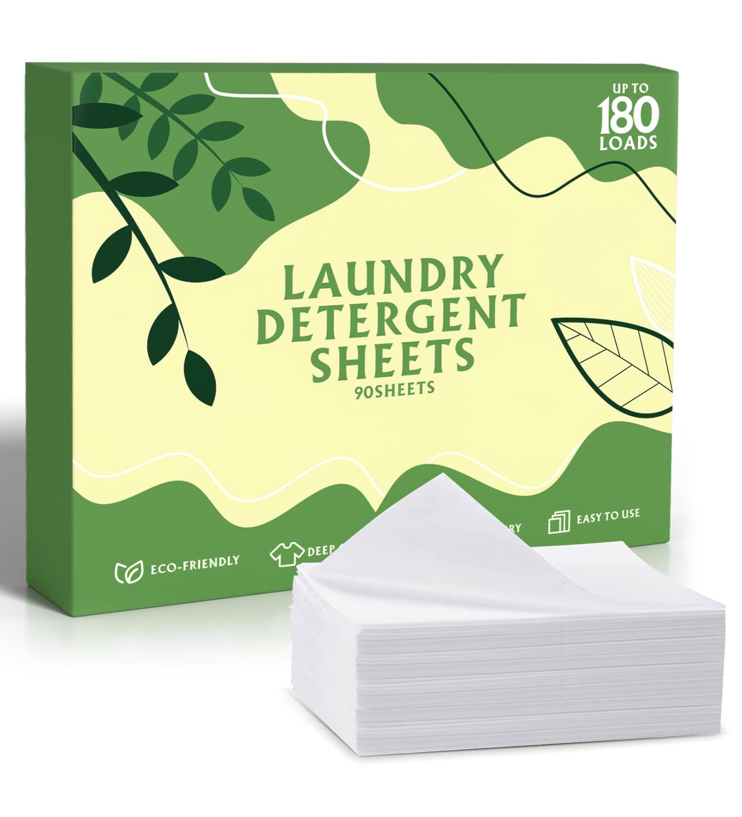 YOGINGO Eco-Friendly Laundry Detergent Sheets - 90 Sheets 180 Loads | Liquid-Less Technology for Travel | Plastic-Free Laundry Soap - Buy Online on SooperMarket.com
