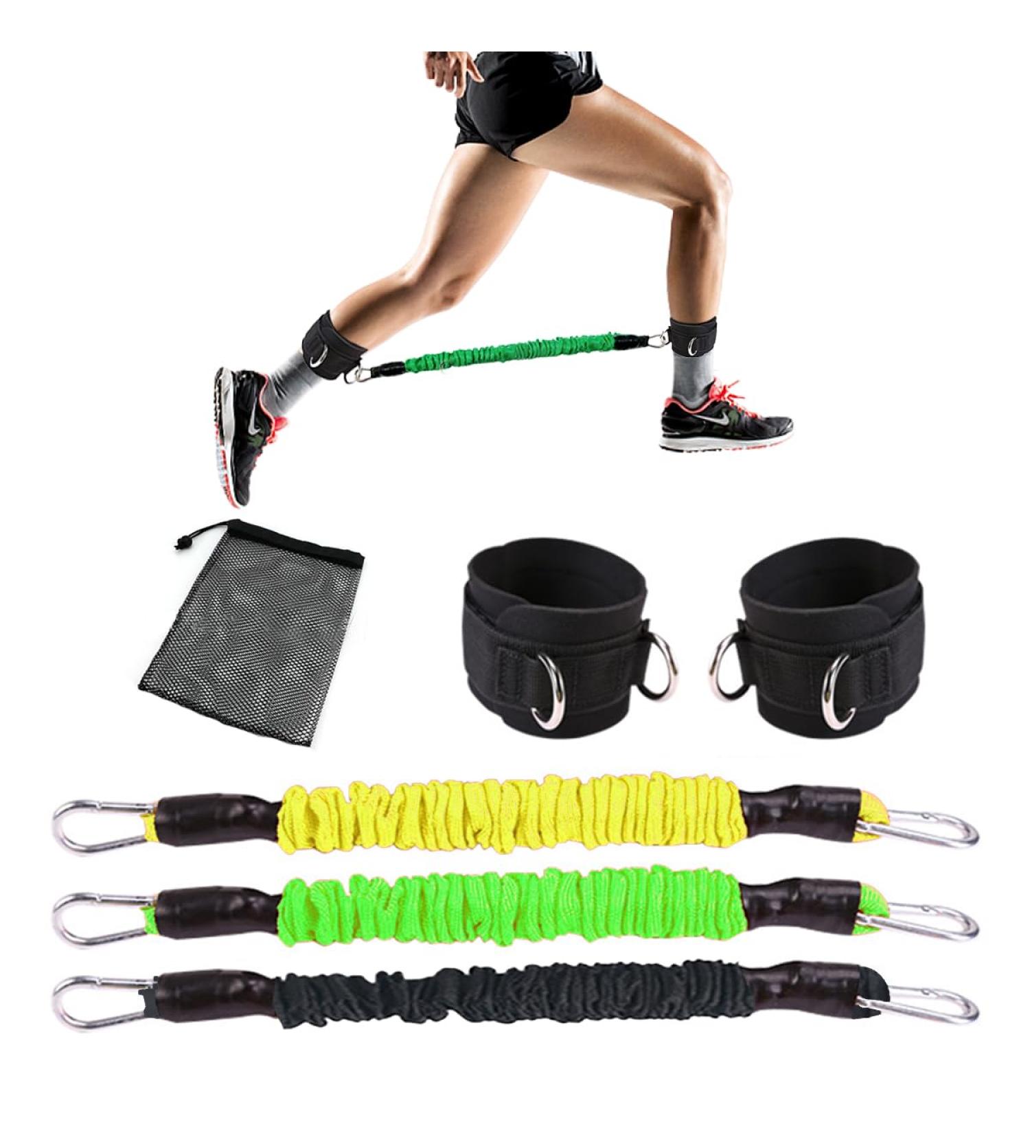 Buy Pilipane Ankle Resistant Bands with Cuffs | Premium Glutes & Legs Workout Equipment for Home Fitness - Ideal for Both Women & Men - Buy Online on SooperMarket.com
