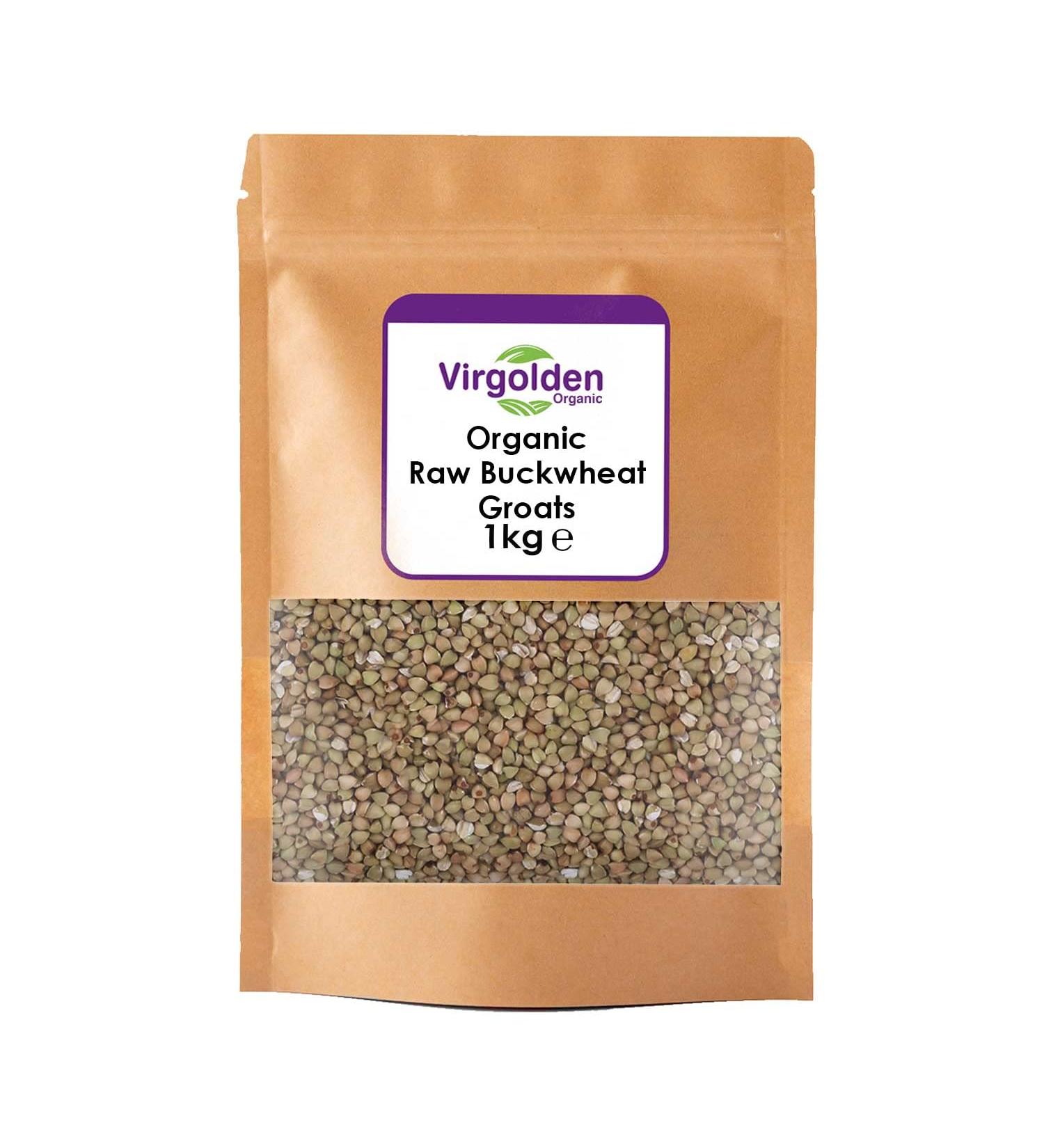 Organic Raw Buckwheat Groats 1kg by Virgolden Organic - Buy Online on SooperMarket.com