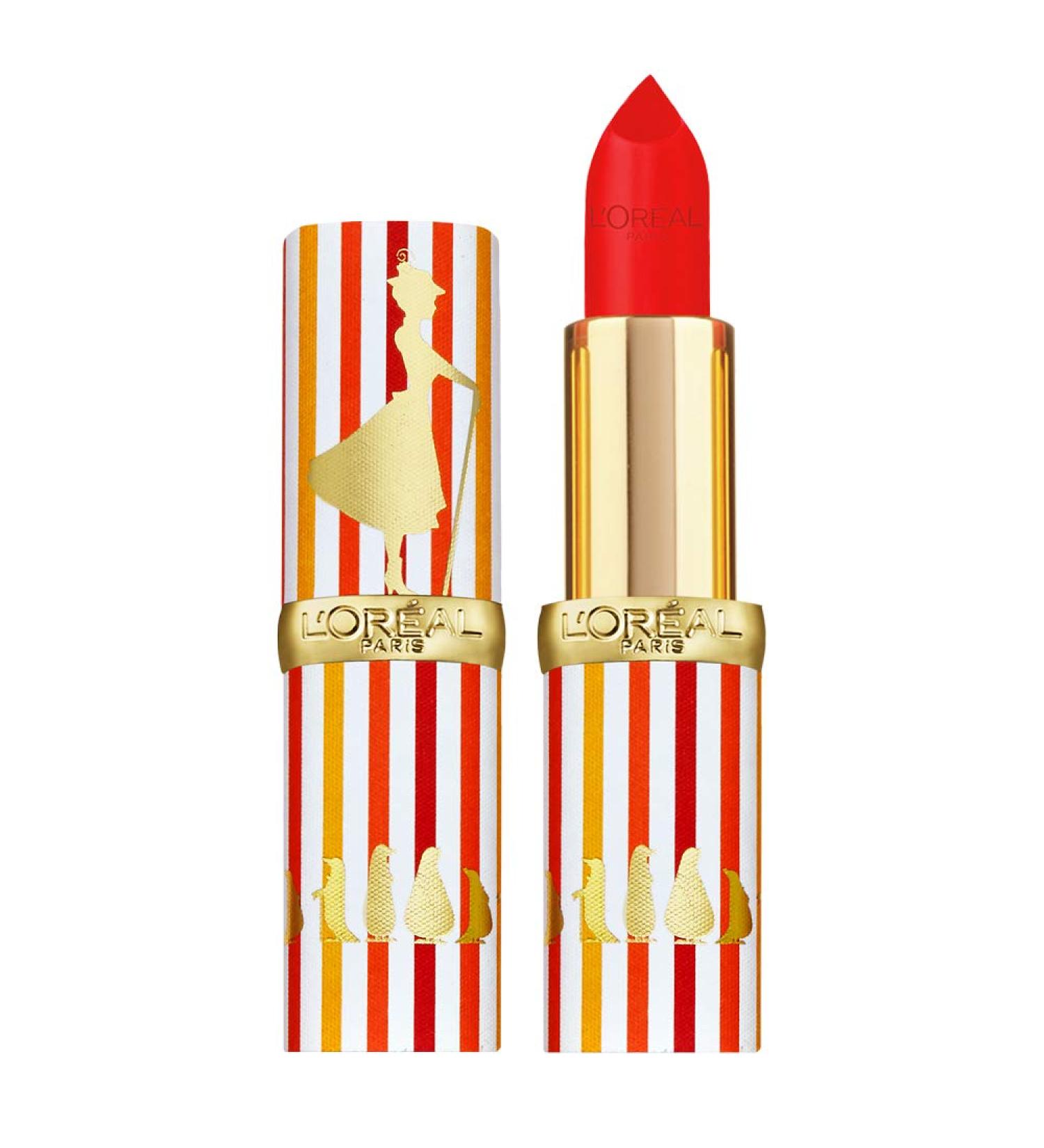 L'Or al Paris Limited Edition Disney Mary Poppins Lipstick - Long-Lasting Matte Color Riche 344 Red - Perfect Gift Idea for Women - 1 Piece - Buy Online on SooperMarket.com