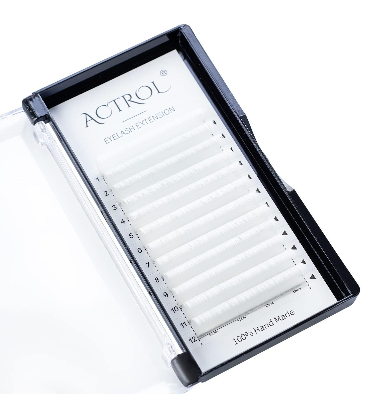 Colored 13mm White D Curl Easy Fan 0.07mm Eyelash Extensions - Self Premade Volume Lash Supplies - Buy Online on SooperMarket.com