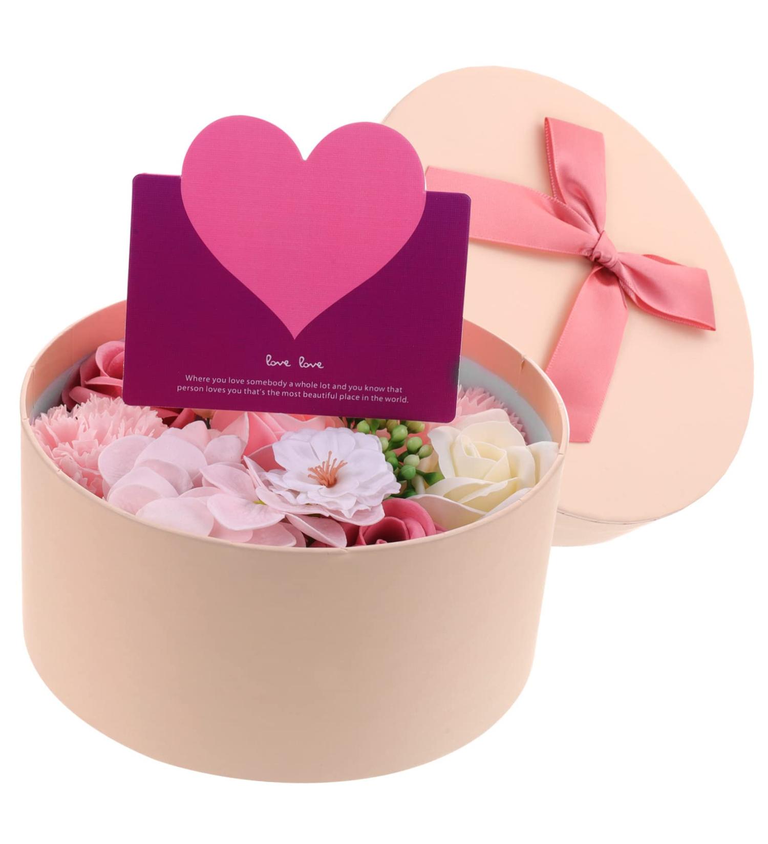 IWOWHERO Preserved Flower Decoration Scented Soap Rose Petals Rose Shaped Soap Floral Scented Soap Scented Plant Artificial Plants Mother's Day Simulation Soap Rose Wedding Soap Flower 16.2X16.2X8.2CM Pink - Buy Online on SooperMarket.com