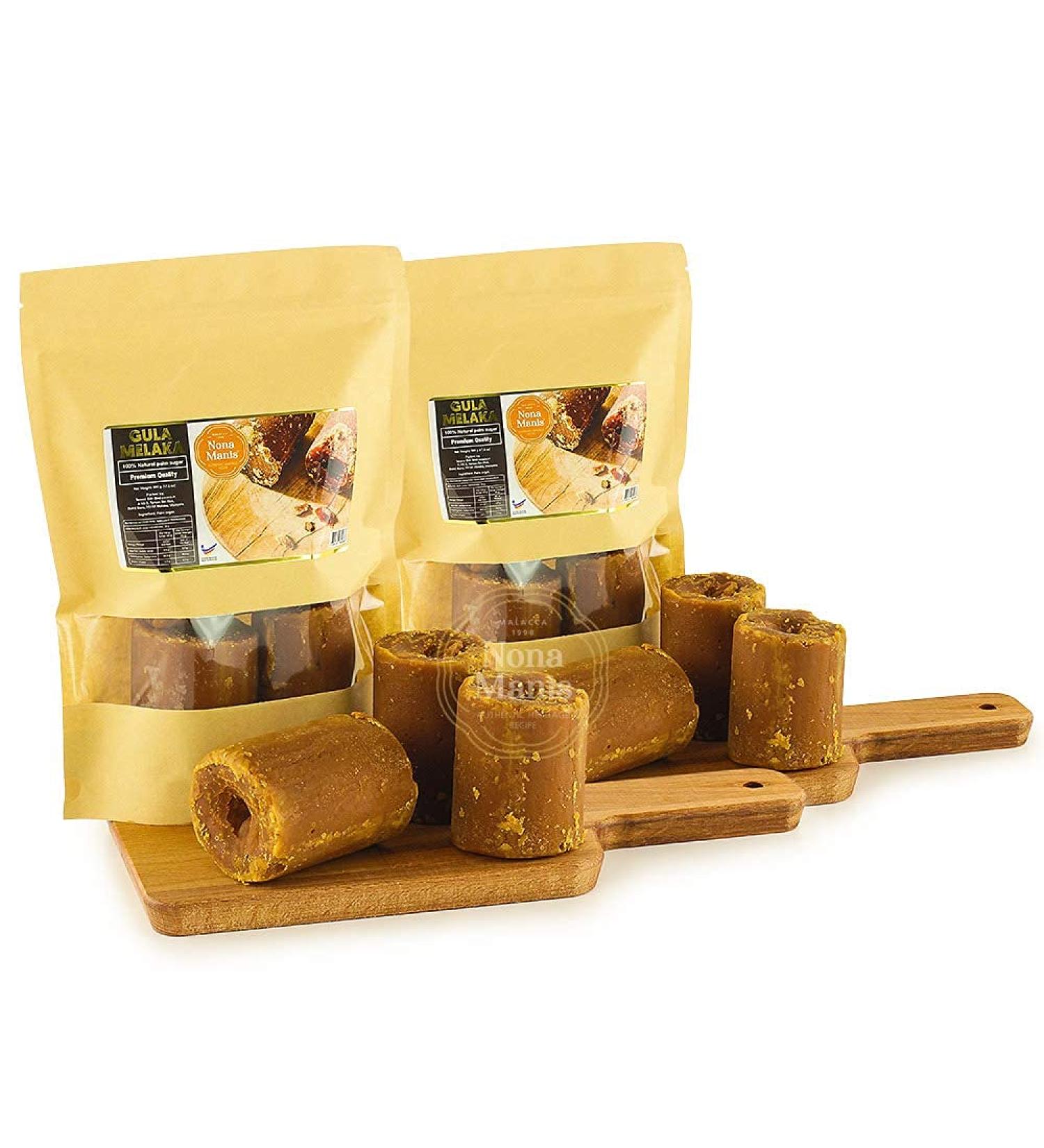Nona Manis Premium Quality Coconut Palm Sugar 500g - Authentic Gula Malacca from Malaysia (2 Packs) - Buy Online on SooperMarket.com