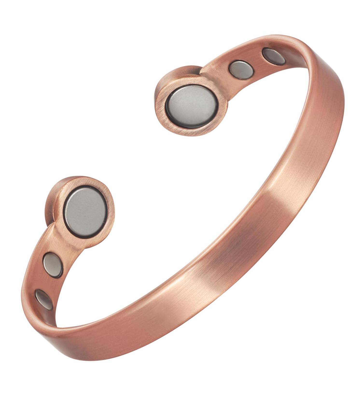 EnerCoppeX Copper Magnetic Bracelet for Women - Detox Jewelry with 3500 Gauss Magnet (CPB-0964Q) - Buy Online on SooperMarket.com