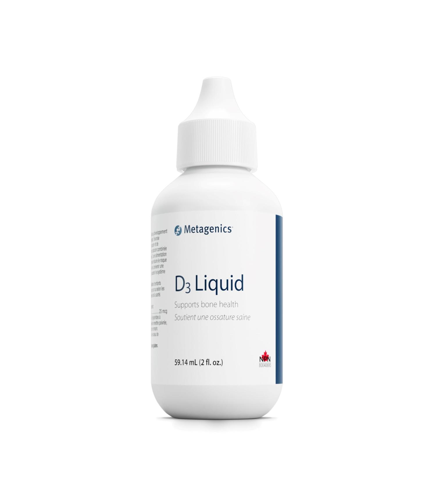 Metagenics - D3 Liquid - 59.14 mL - 2 fl oz - Buy Online on SooperMarket.com