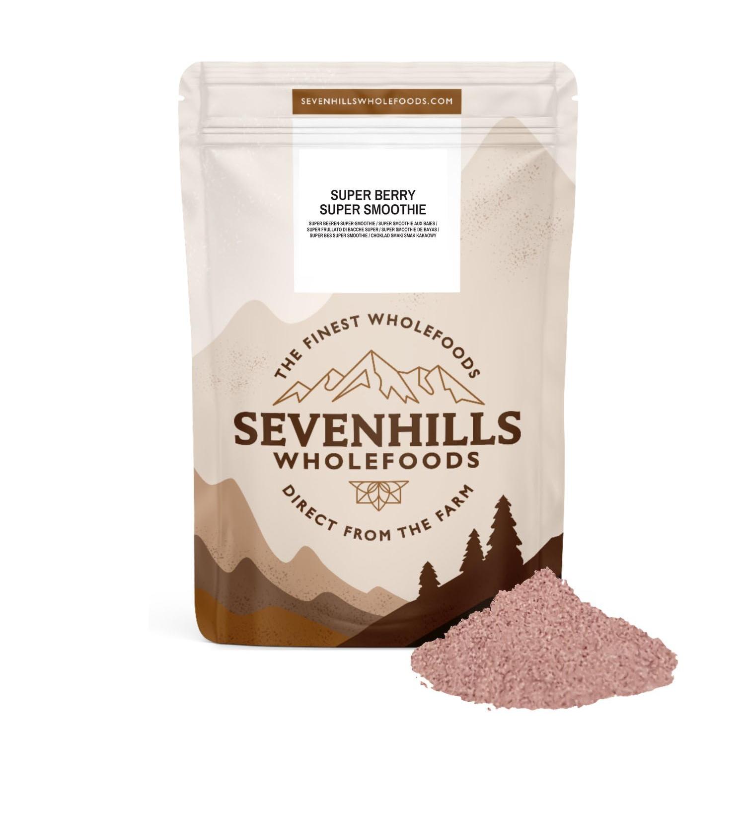 Sevenhills Wholefoods Super Berry Smoothie Powder Blend with Baobab, Chicory Root, and Beetroot 400g - Organic Superfood Blend with Blueberry, Carrot, Lucuma & Strawberry Powder - Beetroot 400g (1 Pack) - Buy Online on SooperMarket.com