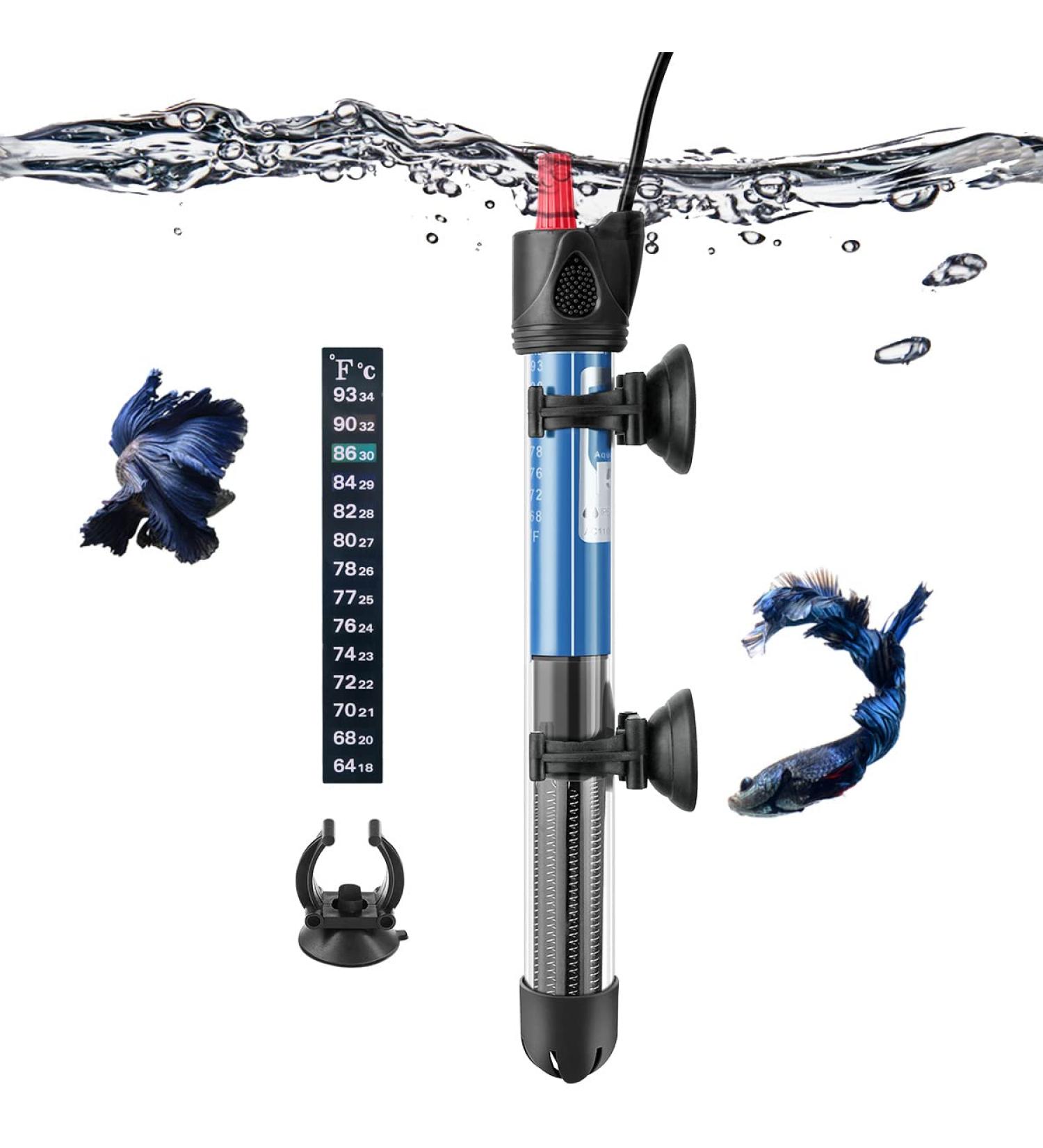 PYPABL Aquarium Heater Submersible Glass Heater 50W for 15-55L Fish and Turtle Tank - Buy Online on SooperMarket.com