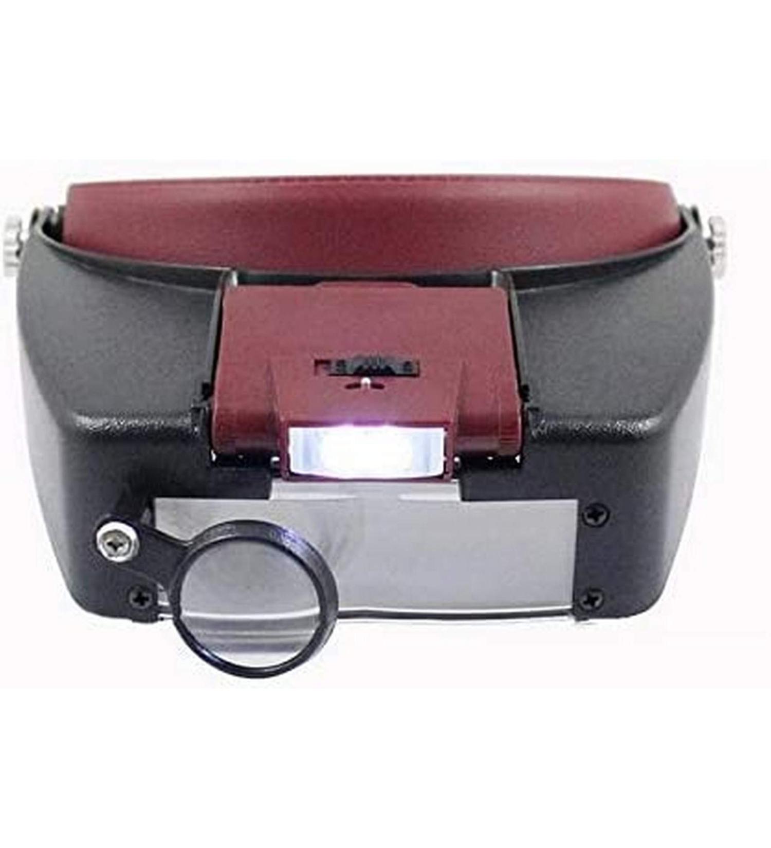 Head Magnifier Adjustable Size Headband Magnifying Lenses Repair Work Light High Transparency Lenses LED Light Head Lamp - Buy Online on SooperMarket.com
