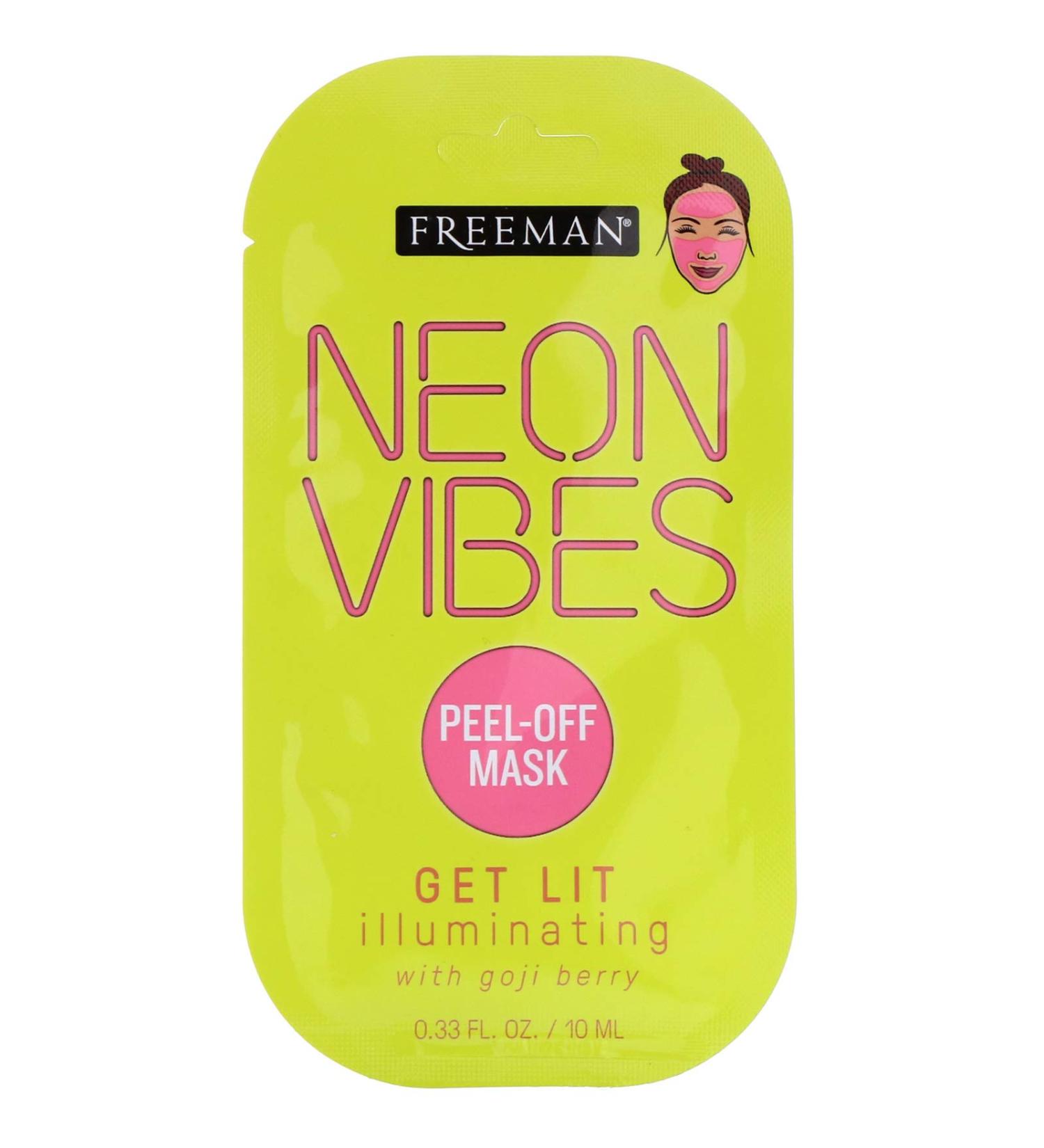 Freeman Beauty Neon Vibes Get Lit Illuminating Peel-Off Beauty Mask 0.33 fl oz (10 ml)