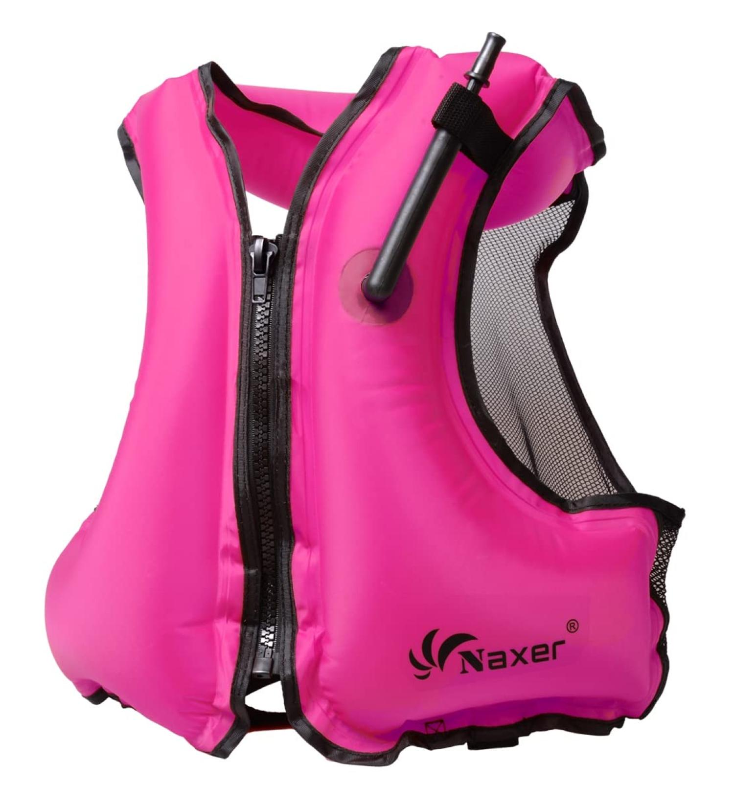 NAXER Inflatable Snorkeling Vest for Adults - Easy Swim & Paddleboarding - Rose - Buy Online on SooperMarket.com