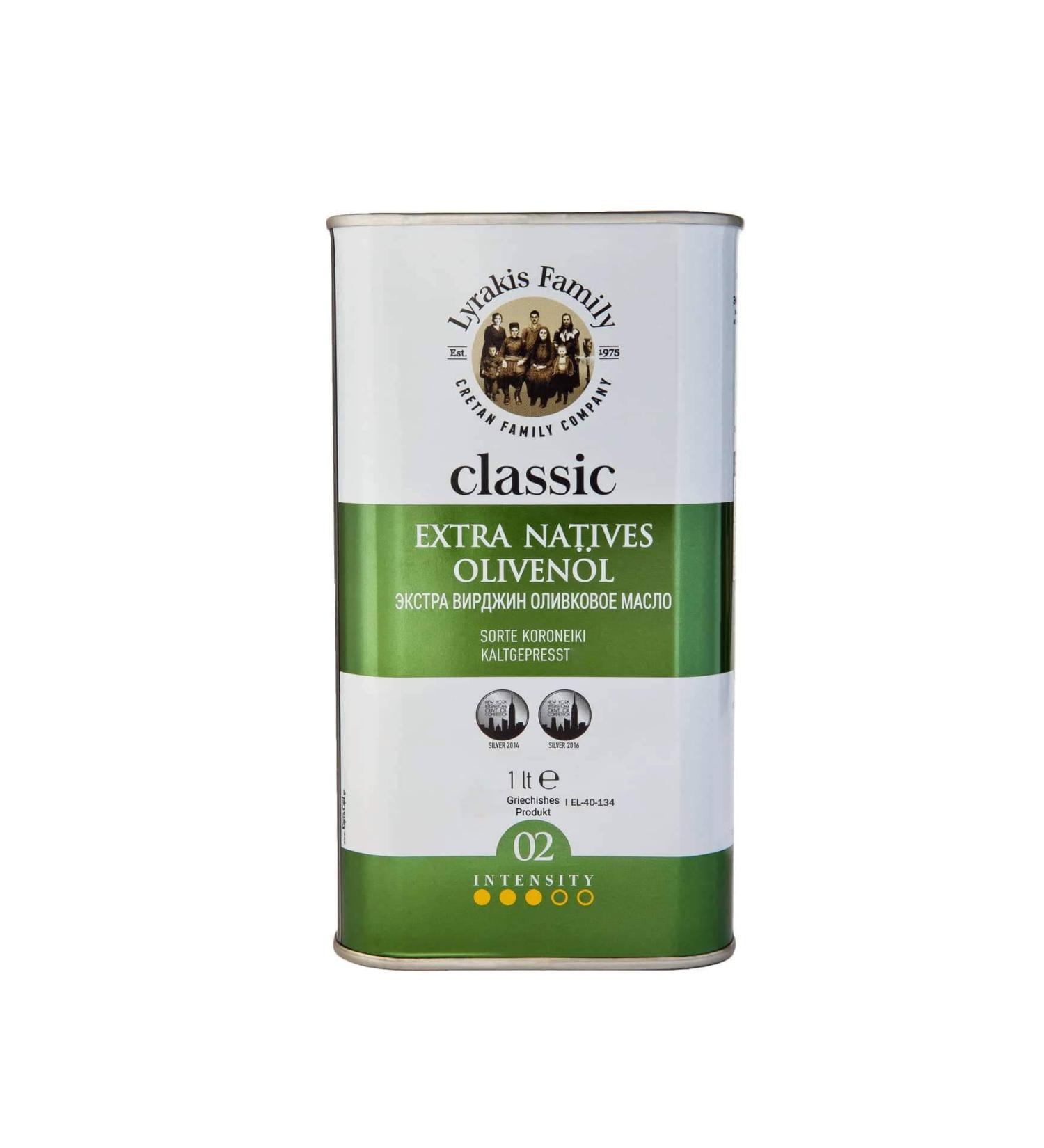 Lyrakis Family Crete Extra Virgin Olive Oil - Classic Cold Pressed 1 Liter - Premium Quality Authentic Taste - Buy Online on SooperMarket.com