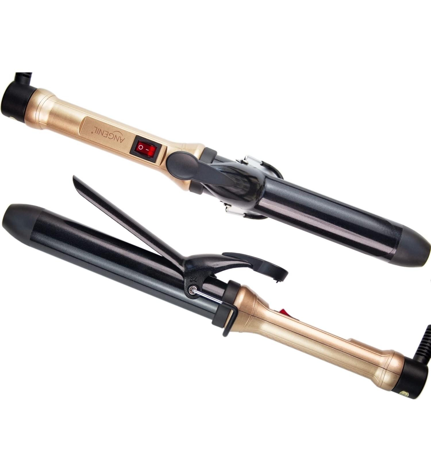 ANGENIL 1.25" Curling Iron Wand - Tourmaline Ceramic Dual Voltage Fast Heat-Up One-Step Styling Tool for All Hair Types - Gold - Buy Online on SooperMarket.com