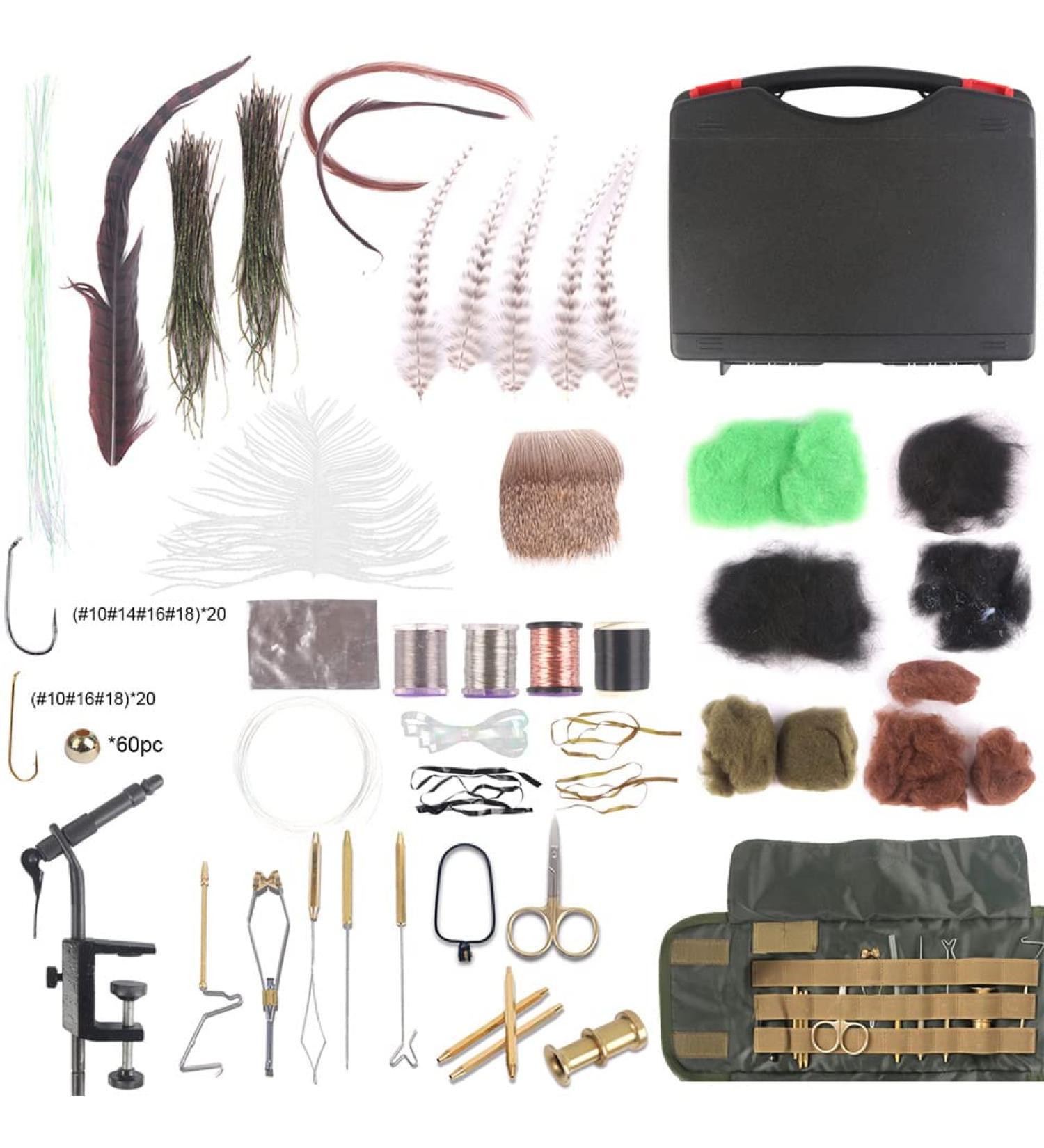 Maxcatch Fly Tying Kit with Vise, Tools, Hooks - Complete Materials for Flies Making - Buy Online on SooperMarket.com