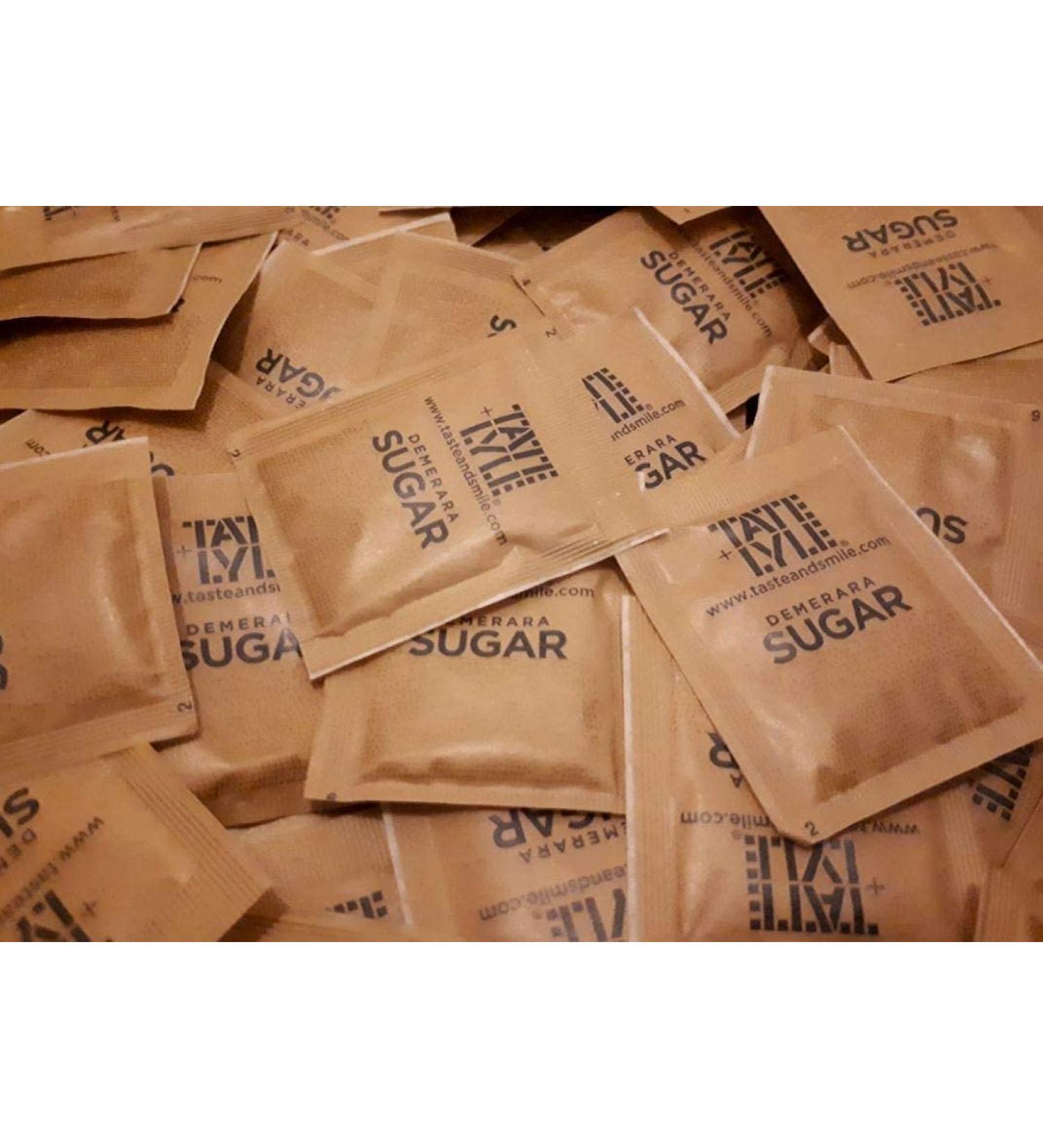 Brown Demerara Cane Sugar Sachets - 300 Individually Wrapped Pure Granulated Packs - Buy Online on SooperMarket.com