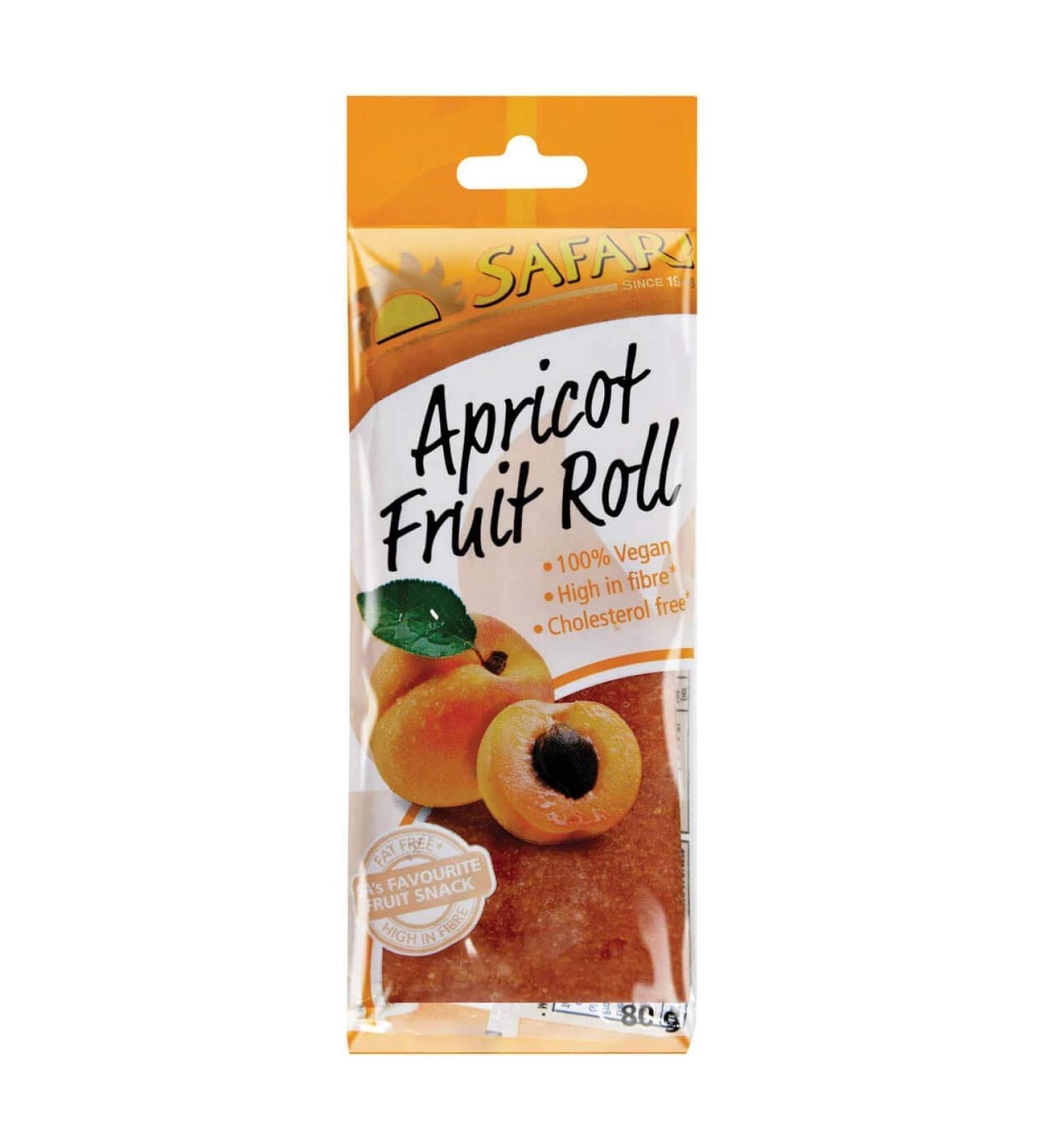 Safari Apricot Fruit Rolls 80g (3 Pack)