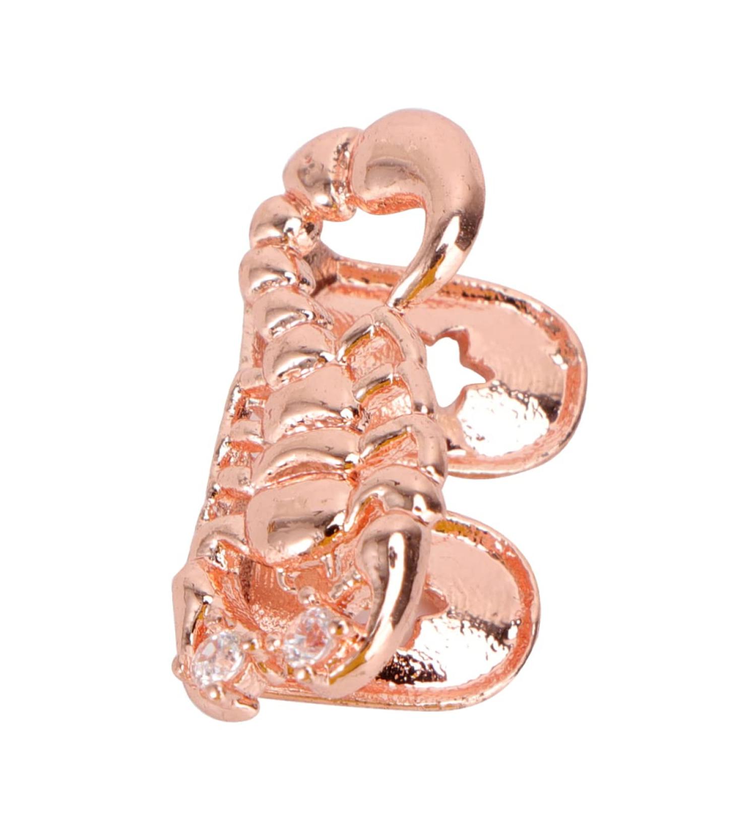 BCOATH 1pc Scorpion Single Braces Decor Rose Grills for Women Tooth Jewelry Vampire Aldult Man 2X1cm Golden - Buy Online on SooperMarket.com