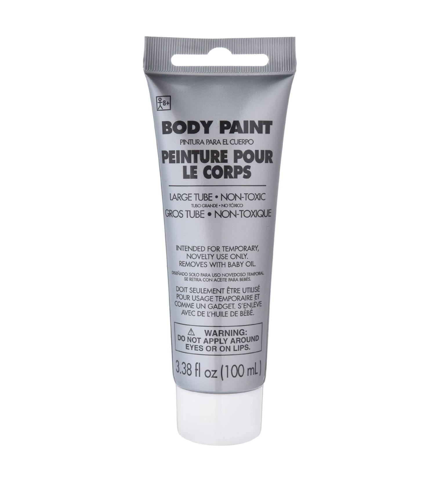 Amscan 39007618 Non Toxic Cream Based Full Body Paint  34 Oz  Silver