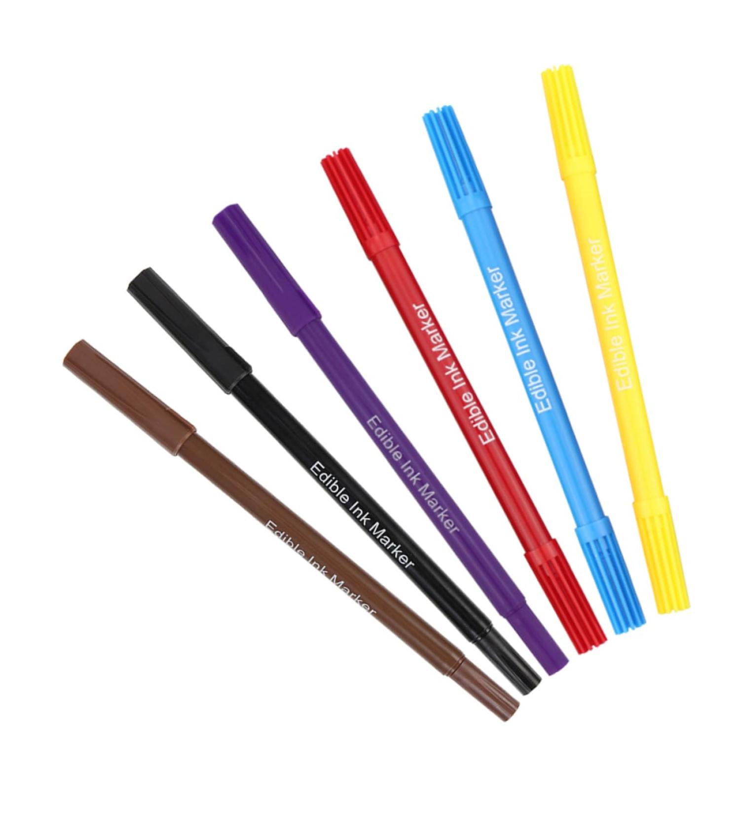 HOLIDYOYO 6pcs Cake Boxes Biscuits Decor Portable Edible Pens Portable Edible Markers Edible Cake Pens Plastic - Buy Online on SooperMarket.com