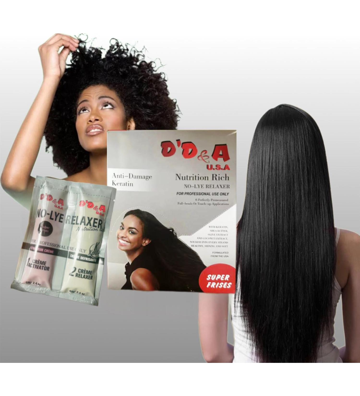 D D&A Nutrition No-Lye Relaxer with Keratin Shea Butter & Olive Extract - 6 Applications | International Shipping Available - Buy Online on SooperMarket.com
