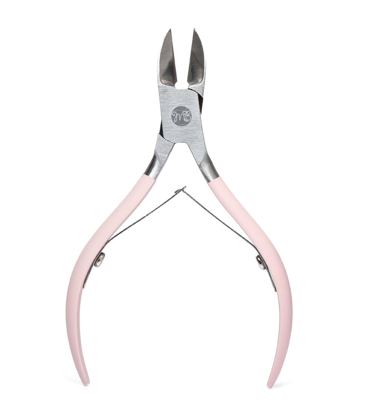 Malva Belle Ingrown Toe Nail Clippers for Thick Nails - Double Spring Tool with Safety Tip Cover - Comfort Grip Handles - Pink - Buy Online on SooperMarket.com