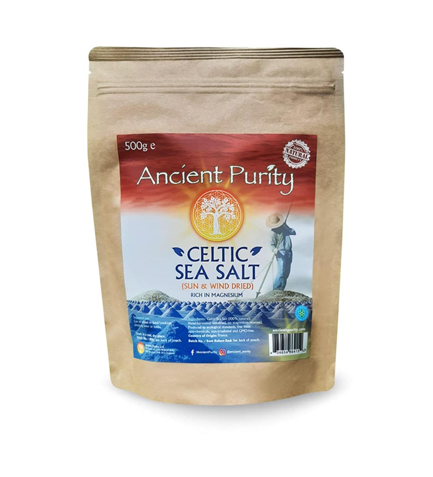 Celtic Sea Salt 500g - Natural Grey Salt (Magnesium Rich) for Heart Health - Buy Online on SooperMarket.com