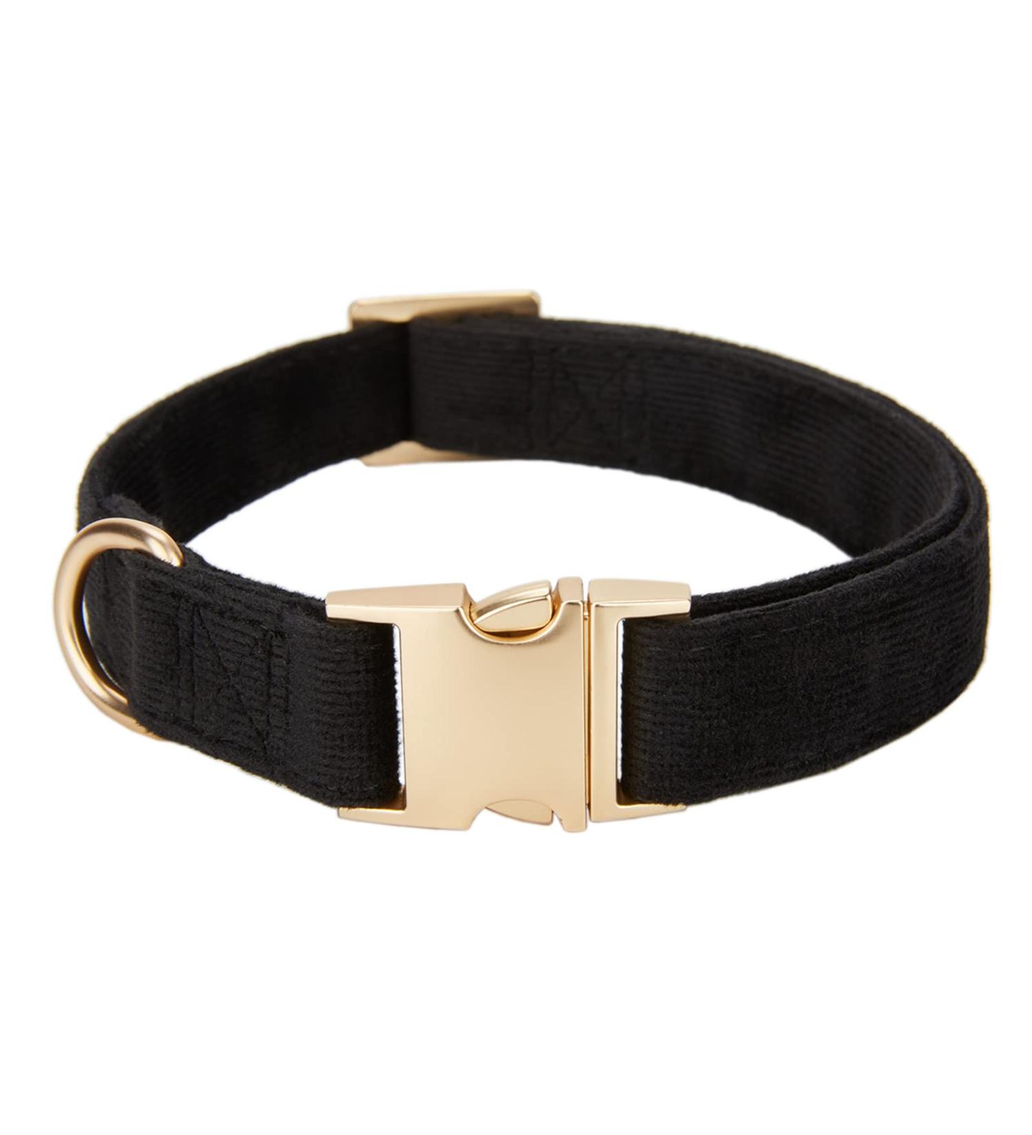 YUDOTE Ultra-Soft Cotton Dog Collar for Small Dogs with Sensitive Skin - Black S (1 Pack) - International Shipping Available - Buy Online on SooperMarket.com