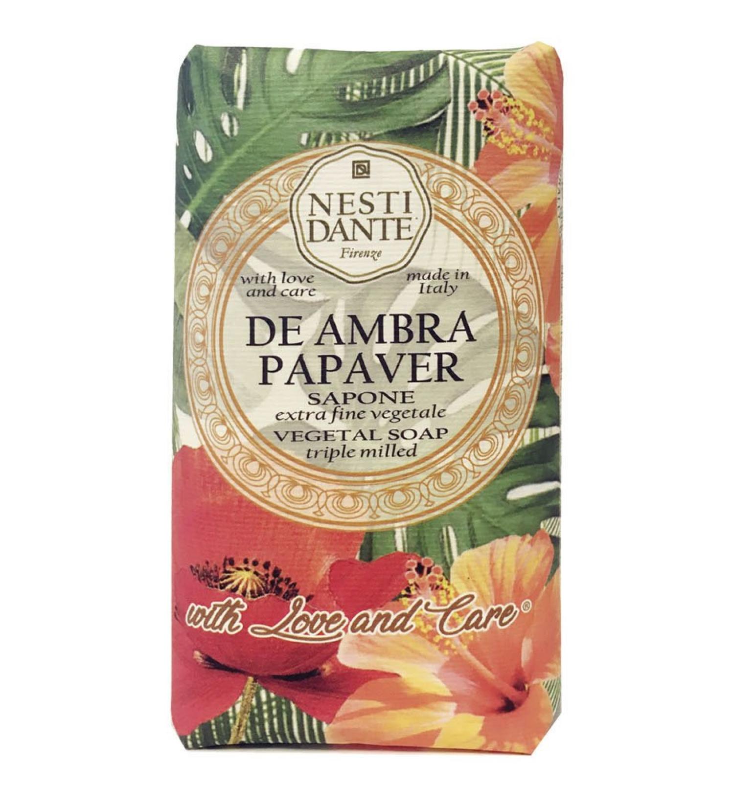 Shop NESTI DANTE Dante de Ambra Papaver No.9 Soap 250g - Premium Italian Fragrance - International Shipping Available - Buy Online on SooperMarket.com