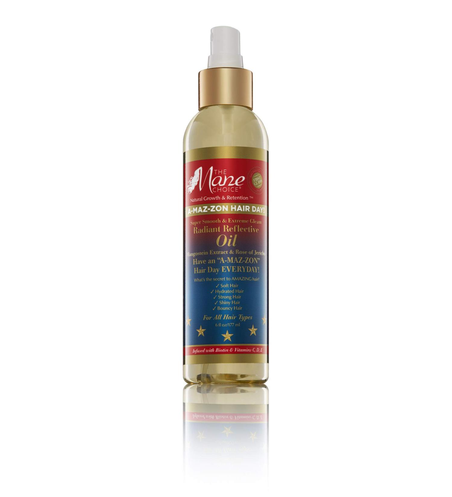 Buy The Mane Choice A-MAZ-ZON Hair Day - Radiant Reflective Oil | Lightweight Shine Booster with Biotin & Amla Oil for Moisture & Shine - 8 OZ - International Shipping Available - Buy Online on SooperMarket.com