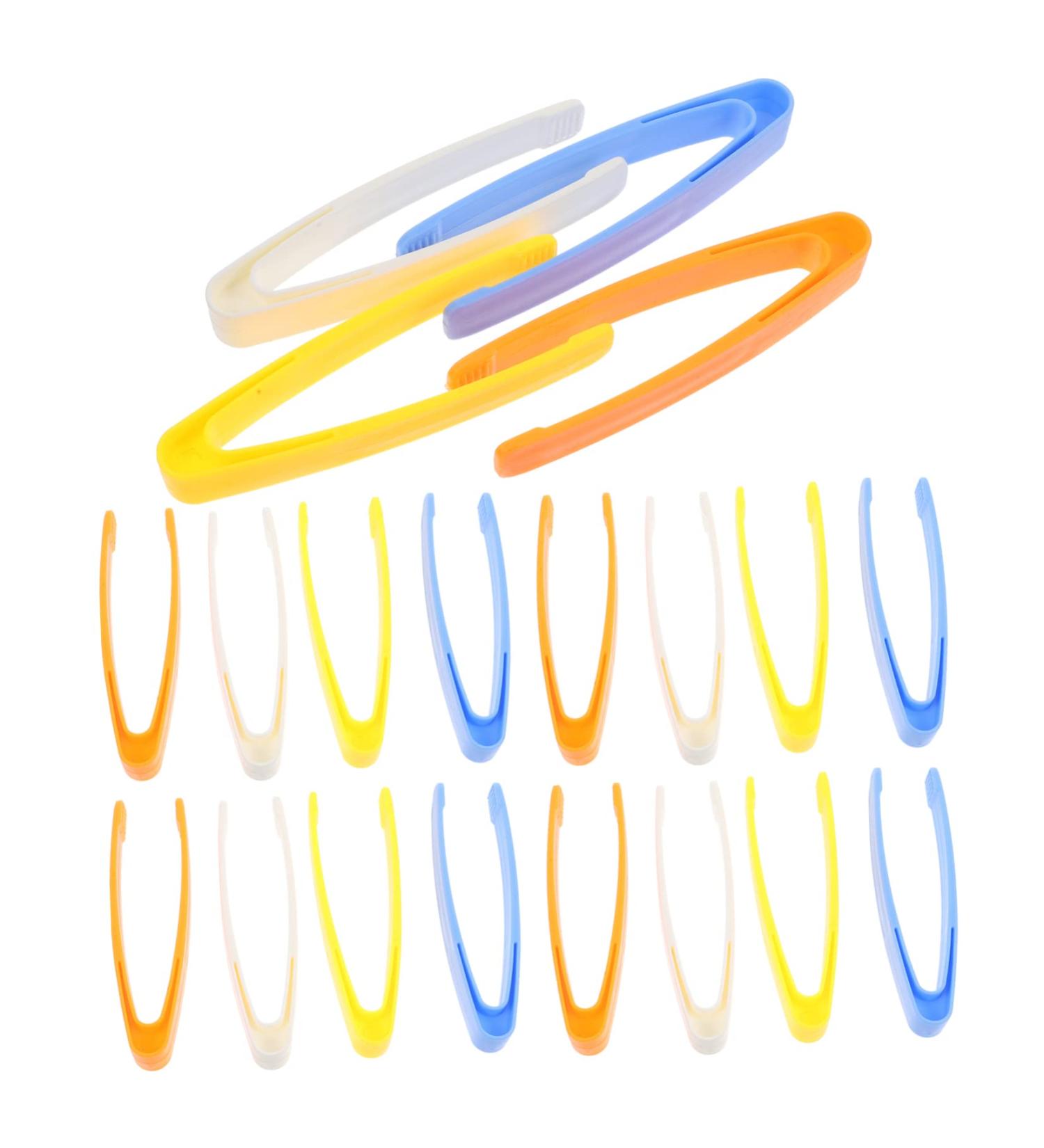 SAFIGLE 20pcs Plastic Tweezers for Kids - Short Hair Child Tweezers for Emergency Kit - Safe and Durable Accessories - Buy Online on SooperMarket.com