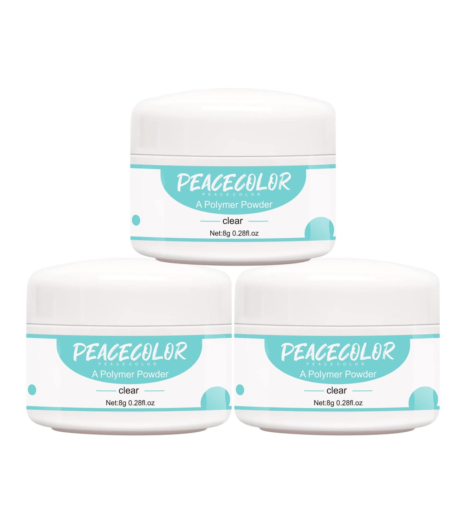 PEACECOLOR 8G 3PC Clear Acrylic Powder Set Professional Acrylic Nail Powder Polymer for Acrylic Nail Extension Carving Nails No Nail Lamp Needed Acrylic Nail Kit for Home and Salon Use color 169 - Buy Online on SooperMarket.com