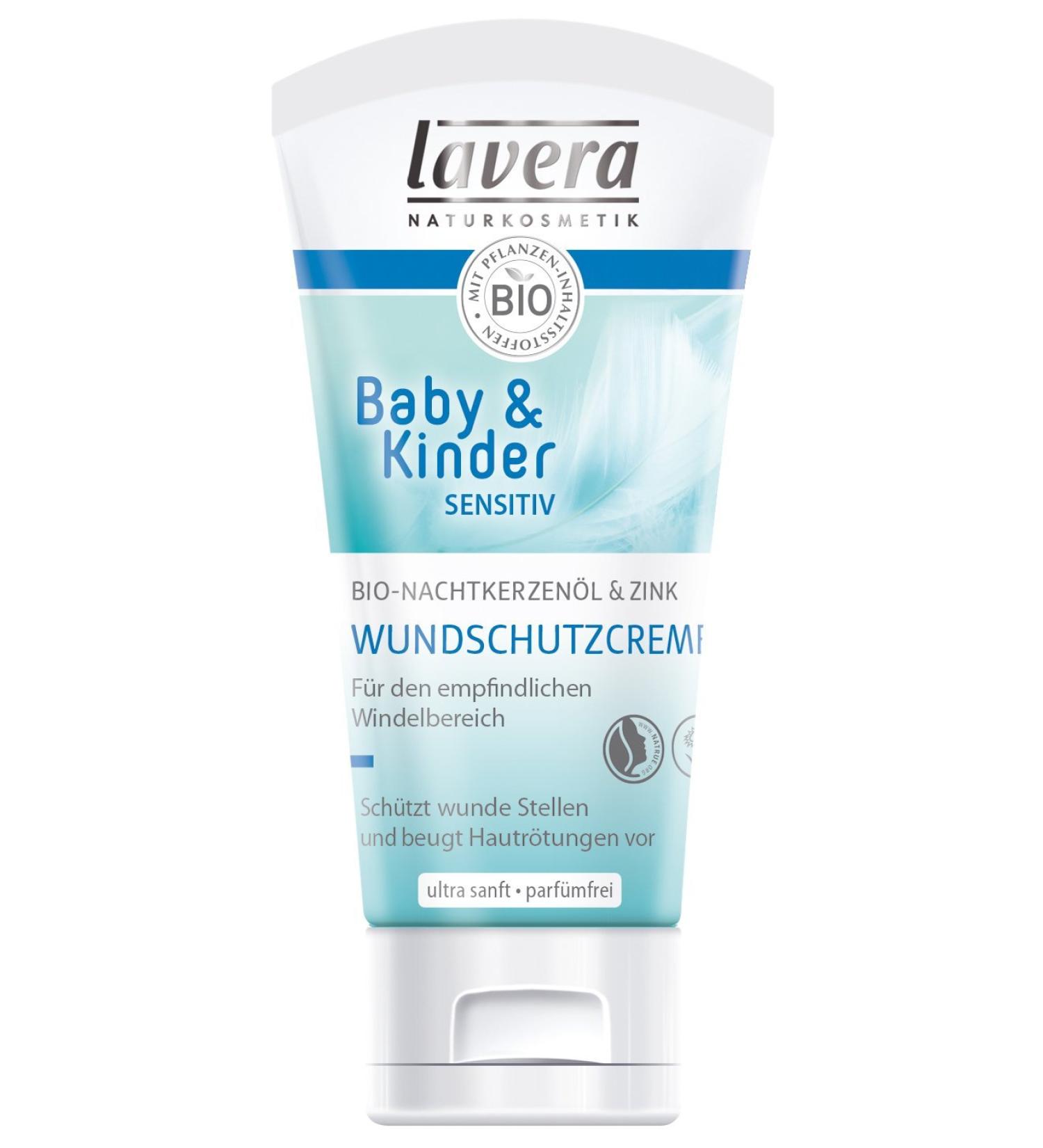 Lavera Baby & Children Sensitive Wound Protection Cream - Protects against moisture and sore - without fragrance color & preservatives - vegan - organic plant active ingredients - baby care 1 pack (1 x 50 ml)